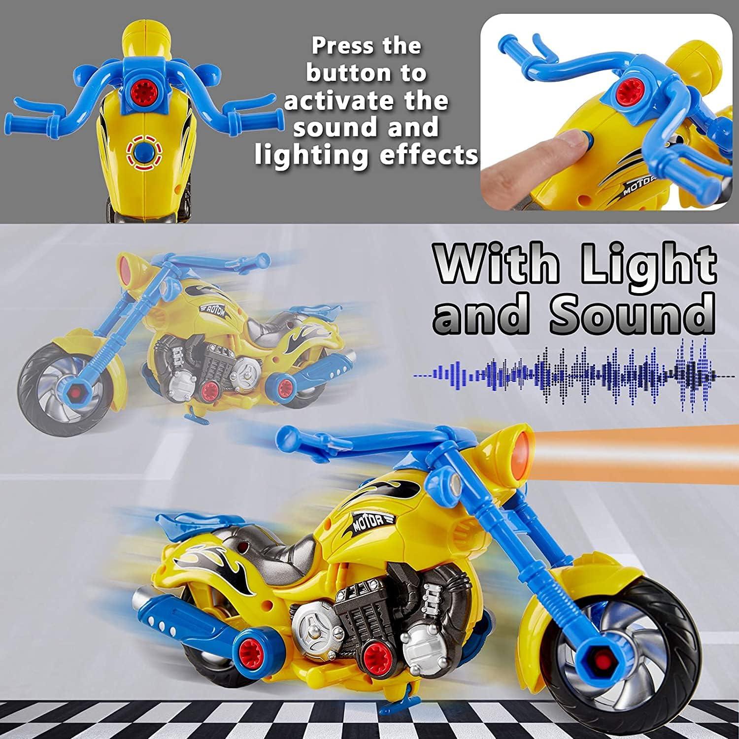 Juguete de Construcción Motocicleta Liberty Imports - 20 Piezas con Taladro Eléctrico y Sonidos