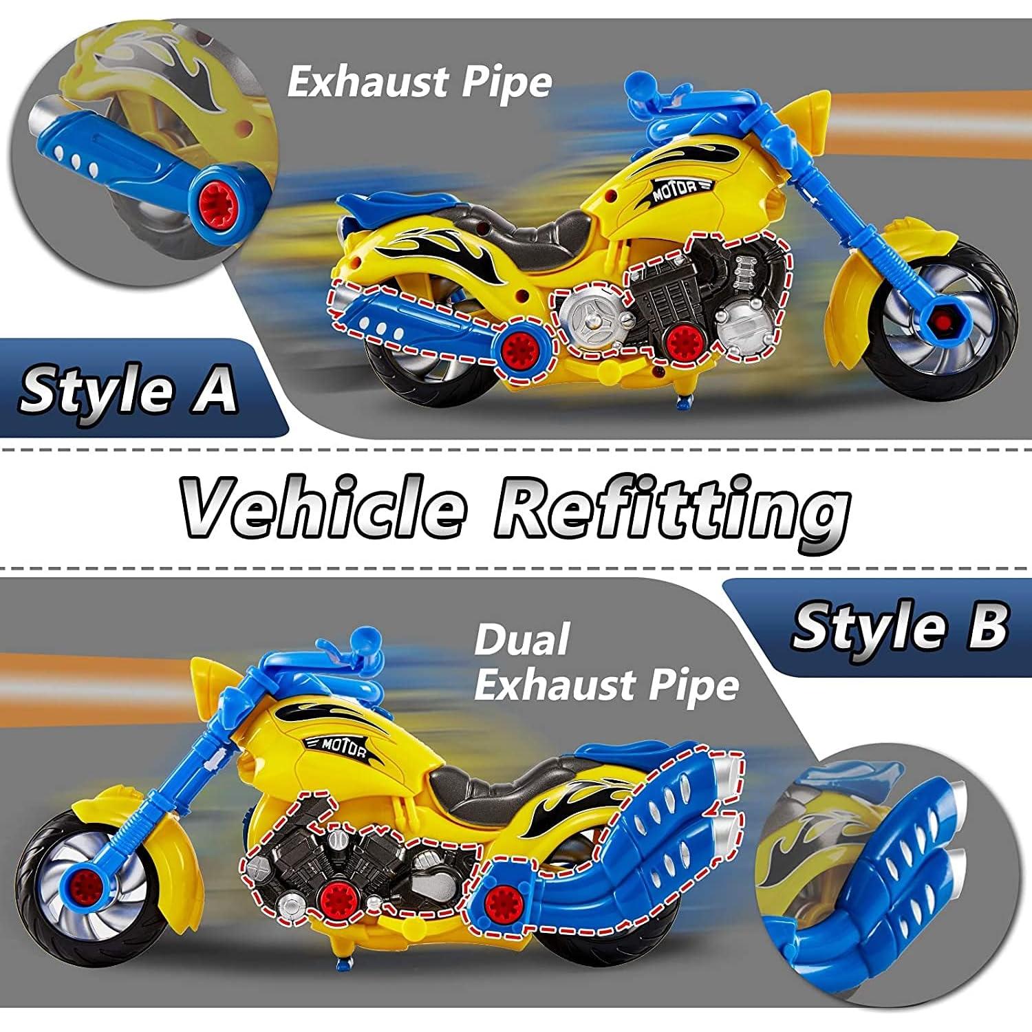 Juguete de Construcción Motocicleta Liberty Imports - 20 Piezas con Taladro Eléctrico y Sonidos