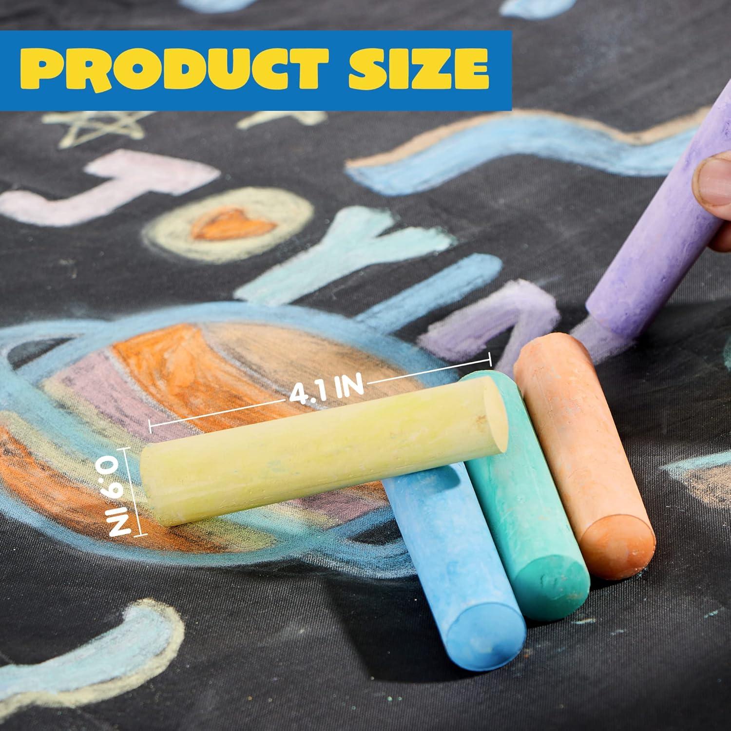 Set de Tiza Jumbo No Tóxica JOYIN 150 Pcs 5 Colores Lavable