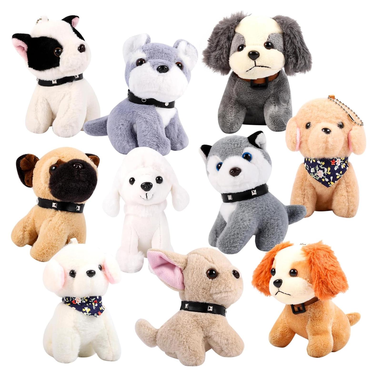 Conjunto 10 Perritos de Peluche Niceup 11.4cm para Fiestas