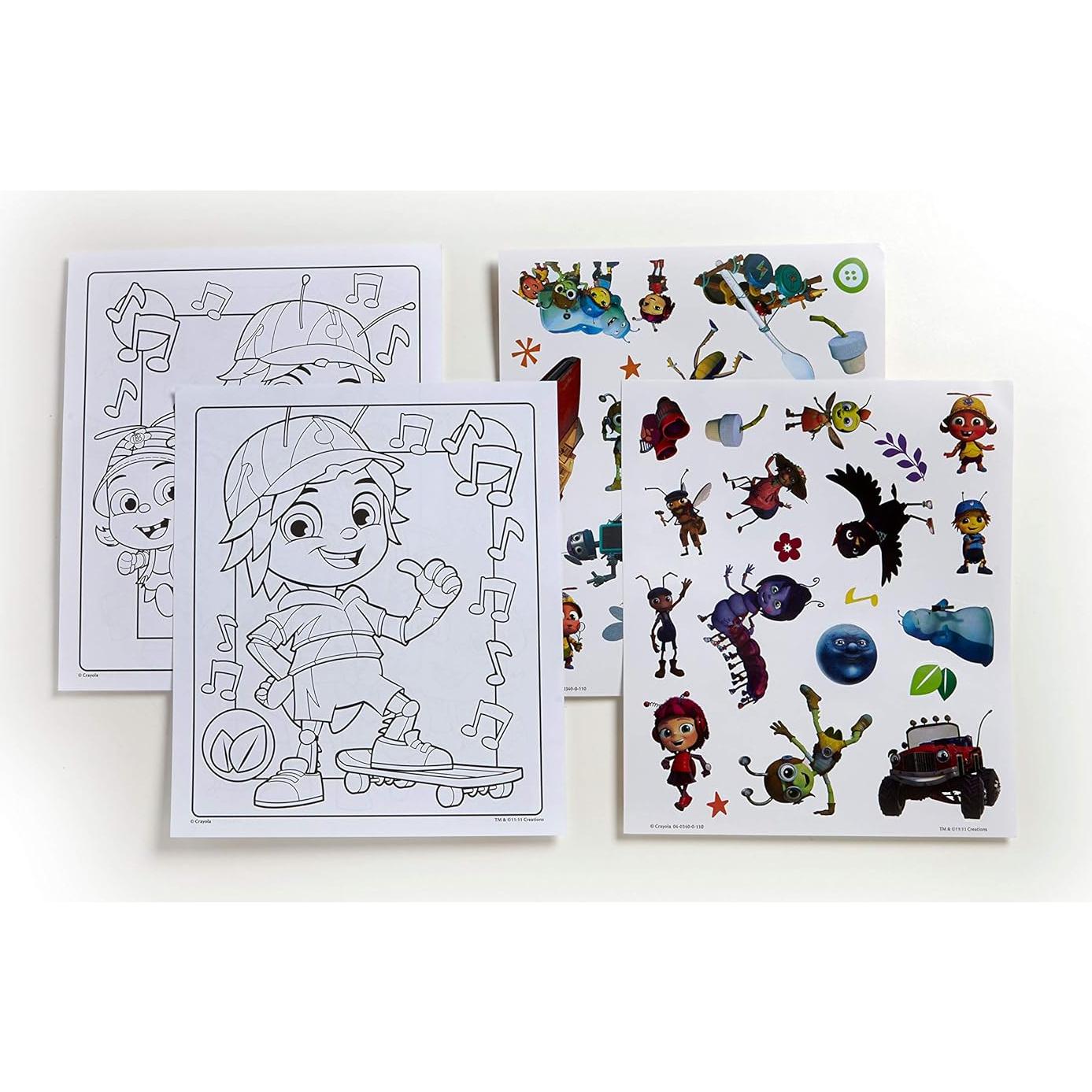 Libro de Colorear y Stickers Crayola Beat Bugs - 32 Páginas