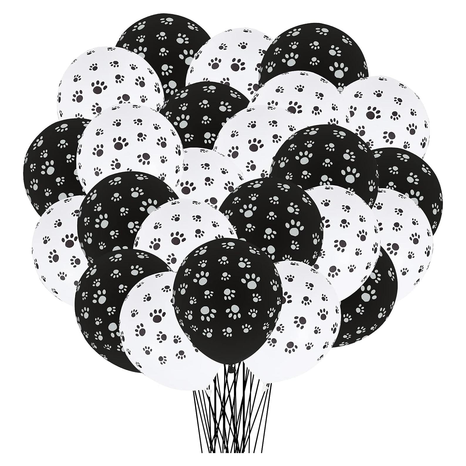 30 Globos de Láttex con Patas de Mascota para Fiesta