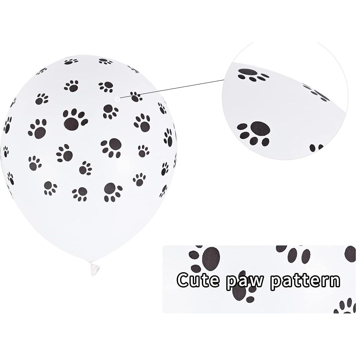 30 Globos de Láttex con Patas de Mascota para Fiesta