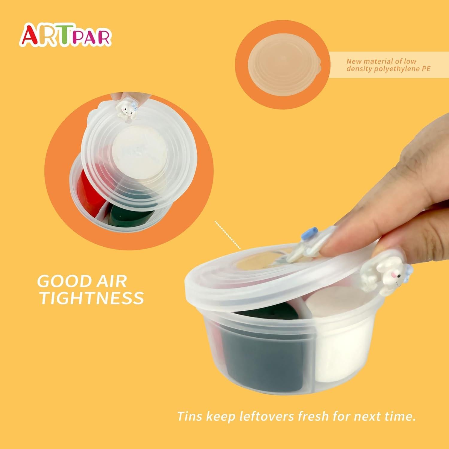 Kit de Modelado de Animales ARTPAR - 12 Latas de Arcilla No Tóxica