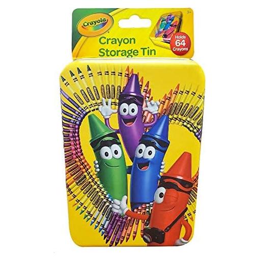 Caja de Lata Almacenamiento Crayones Crayola 64 Unidades