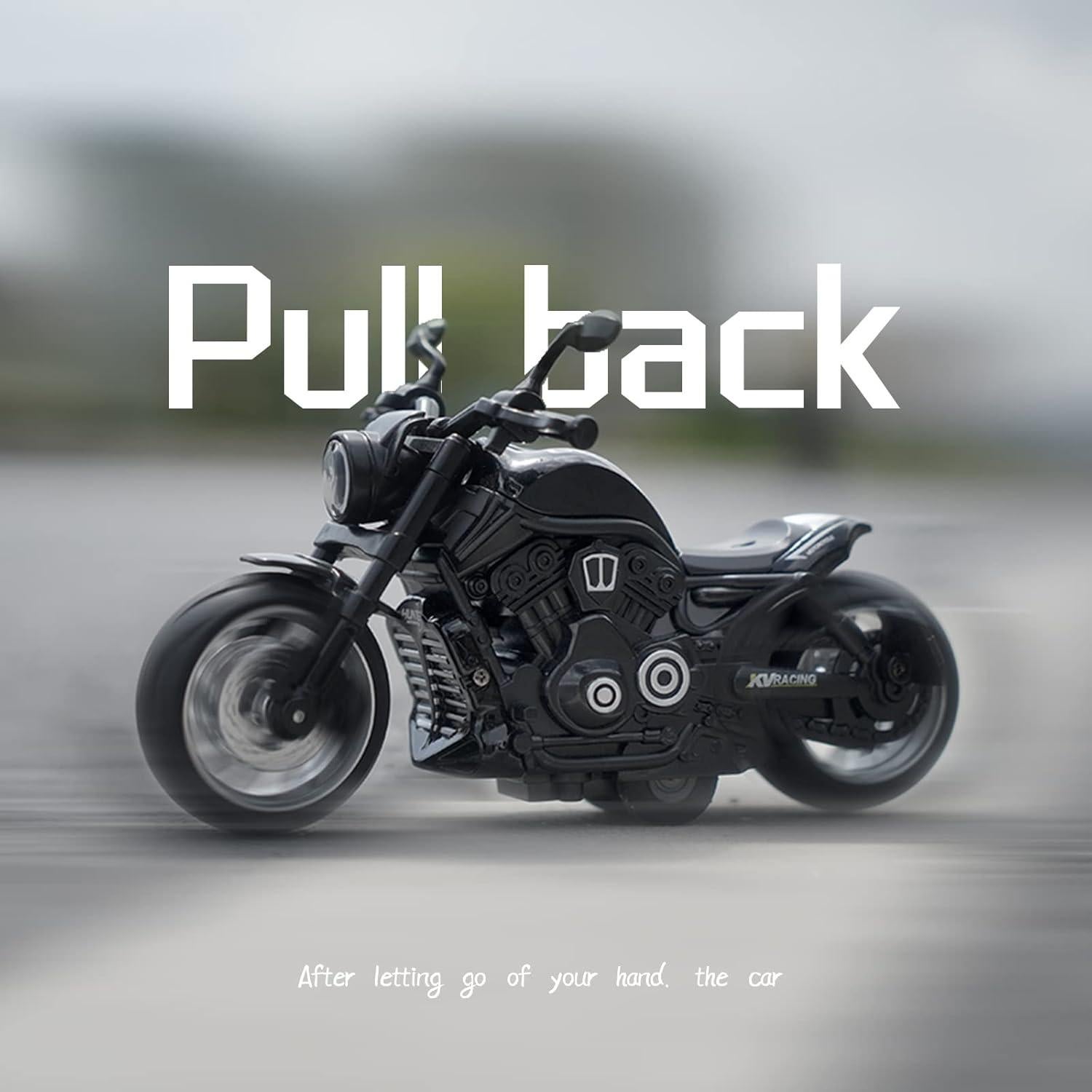 Motocicleta de Juguete Retroceso MING YING 66 con Luz y Sonido