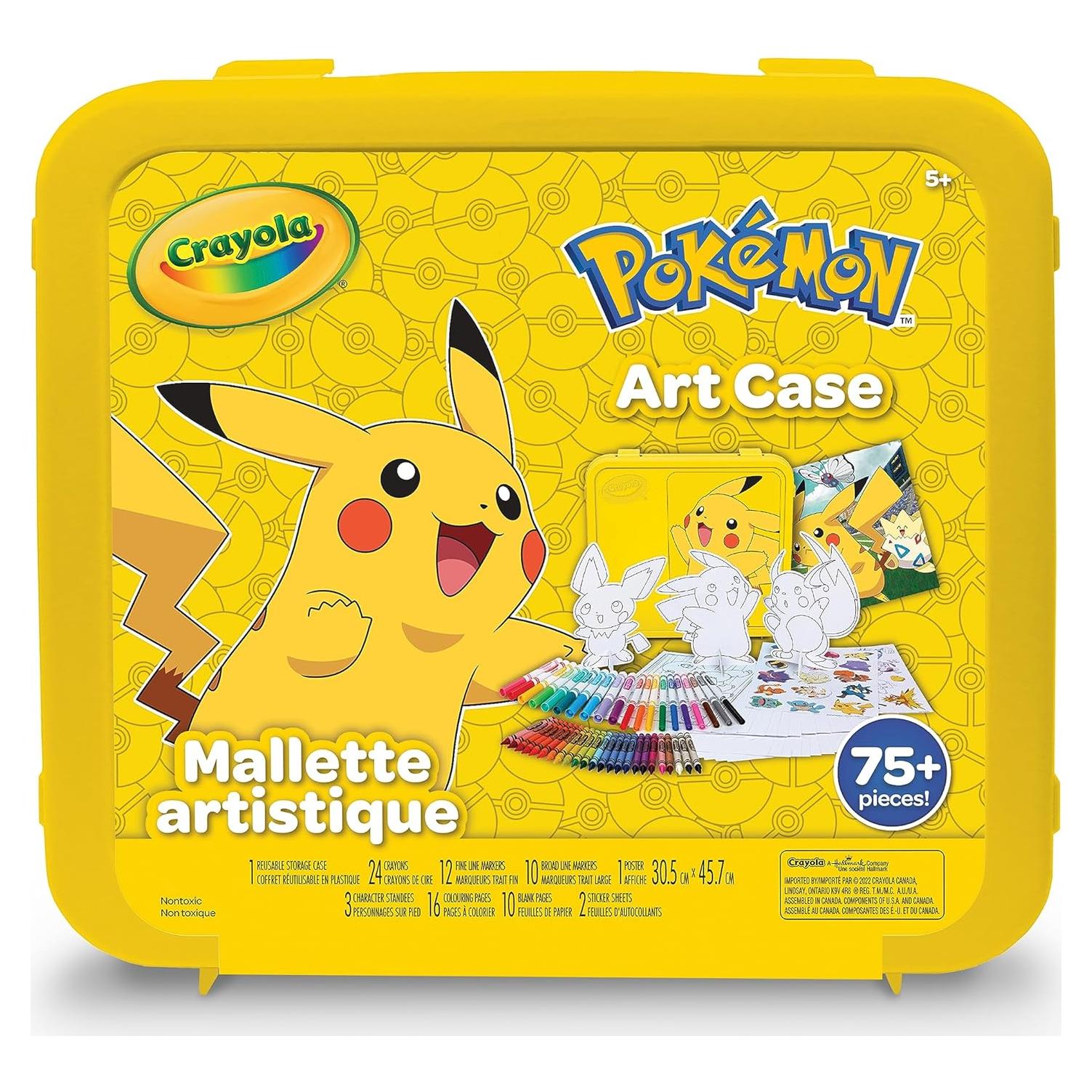 Estuche de Arte Crayola Pokémon 75 Piezas Multicolor