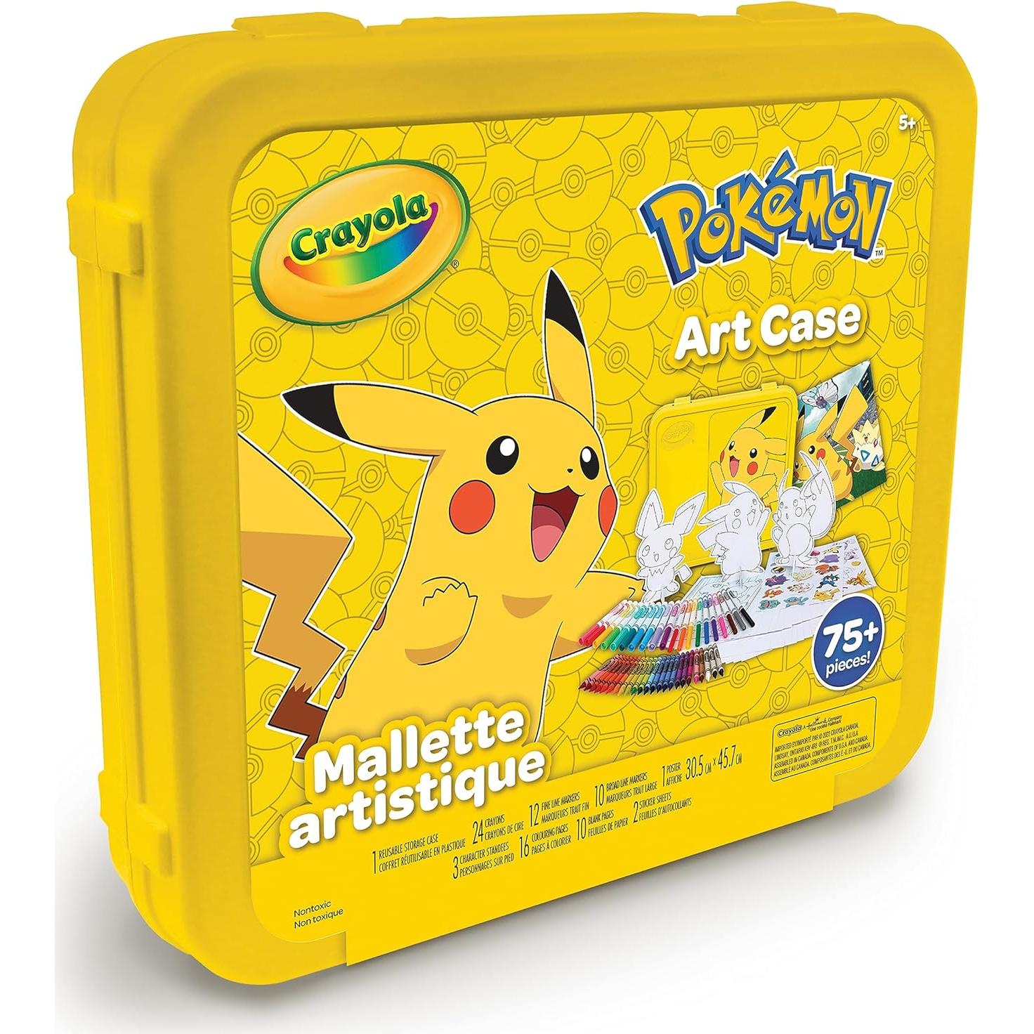 Estuche de Arte Crayola Pokémon 75 Piezas Multicolor