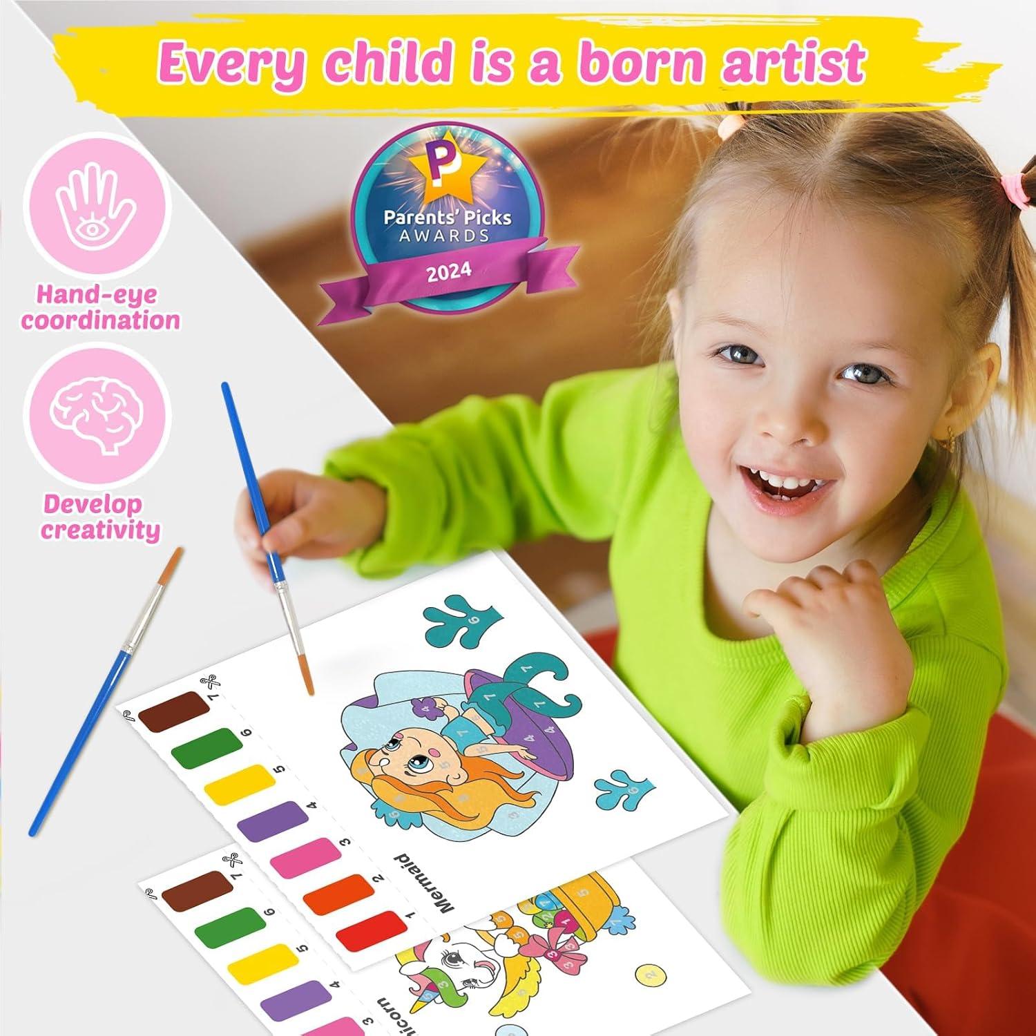 FEREDO KIDS Libro de Pintura Acuarela Unicornio 25.4x17.8cm