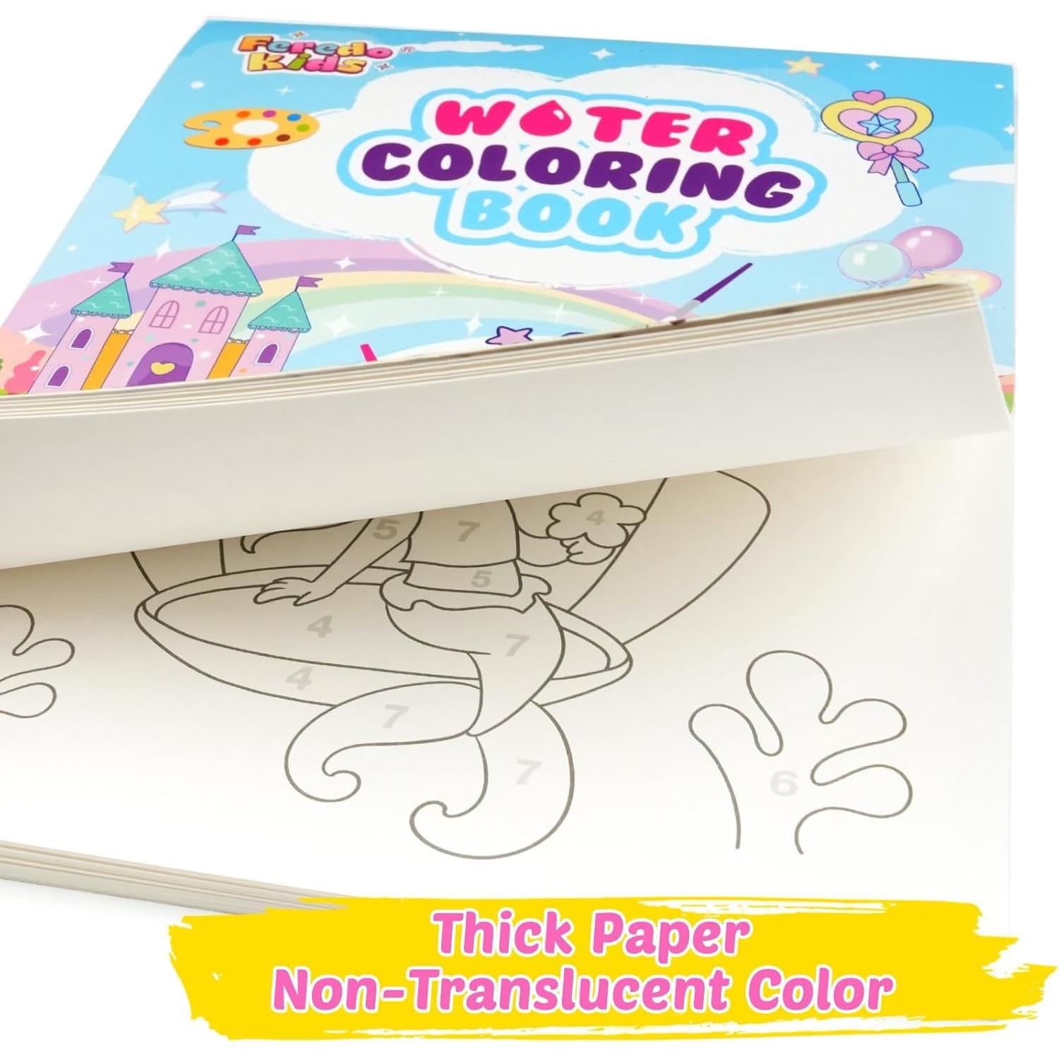 FEREDO KIDS Libro de Pintura Acuarela Unicornio 25.4x17.8cm