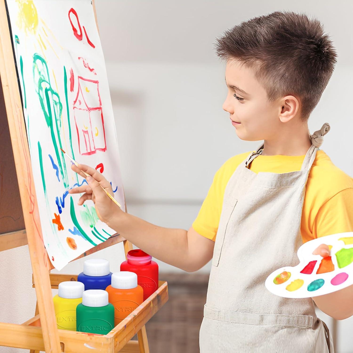 Pintura Lavable EXTRIC 12 Colores 2 oz No Tóxica para Niños