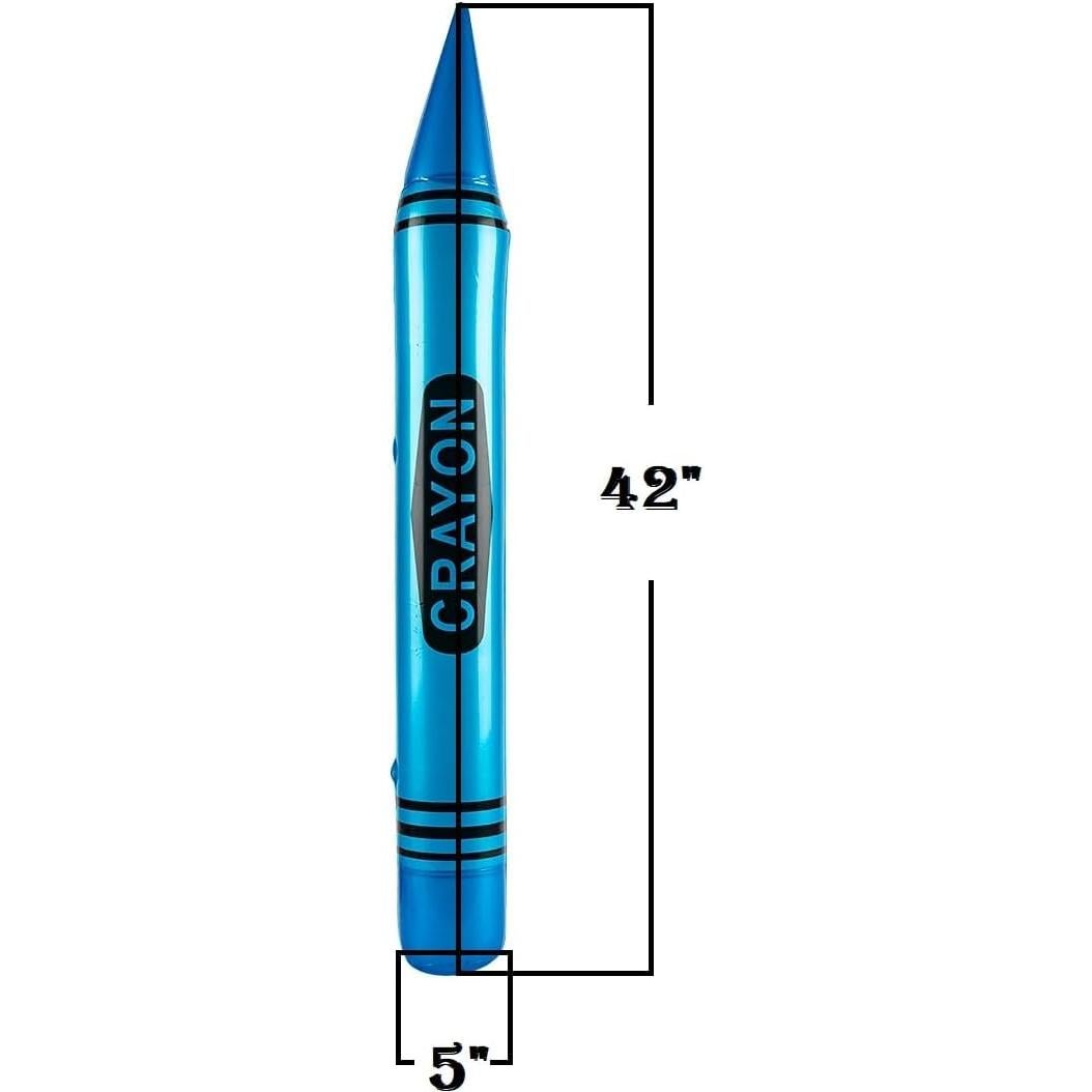Crayones Inflables Gigantes Zugar Land - Paquete de 4 Colores