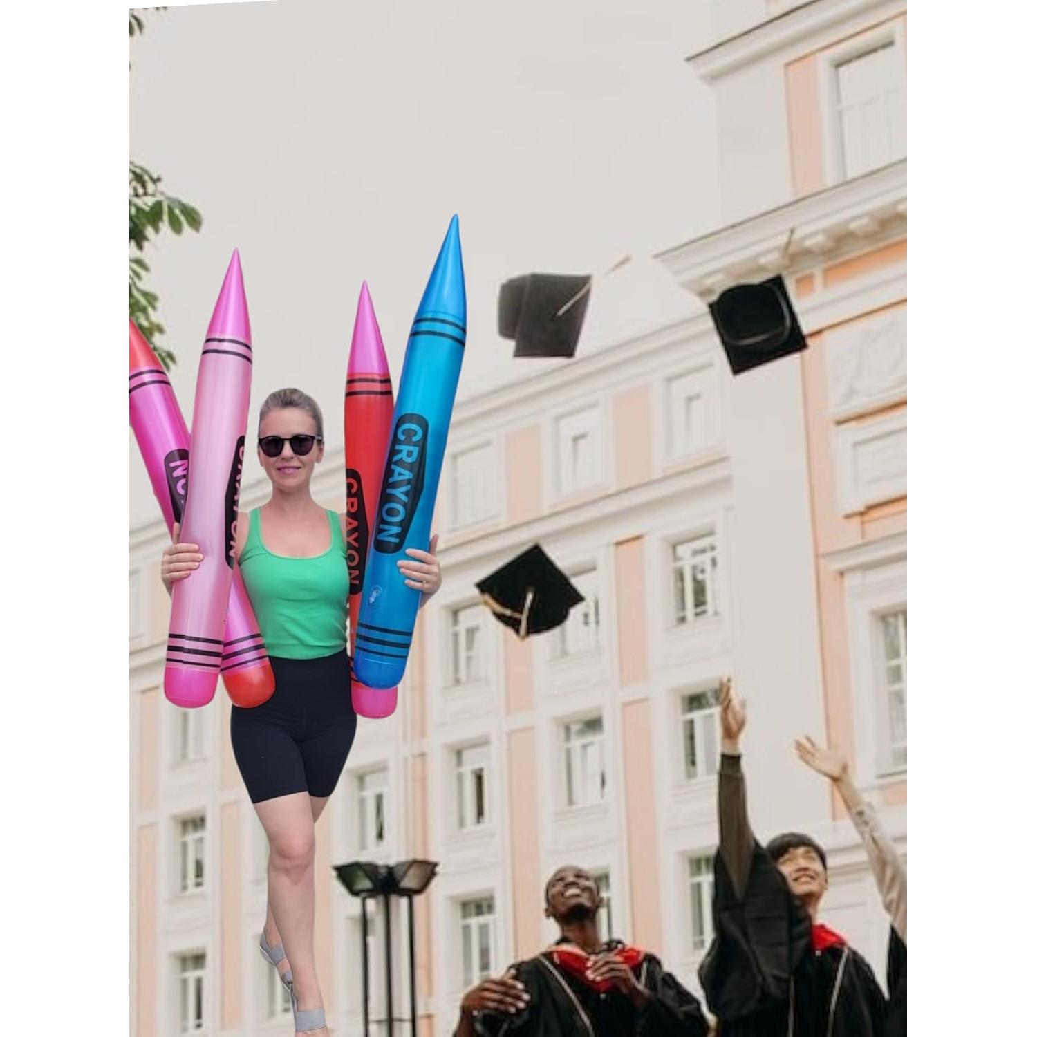 Crayones Inflables Gigantes Zugar Land - Paquete de 4 Colores