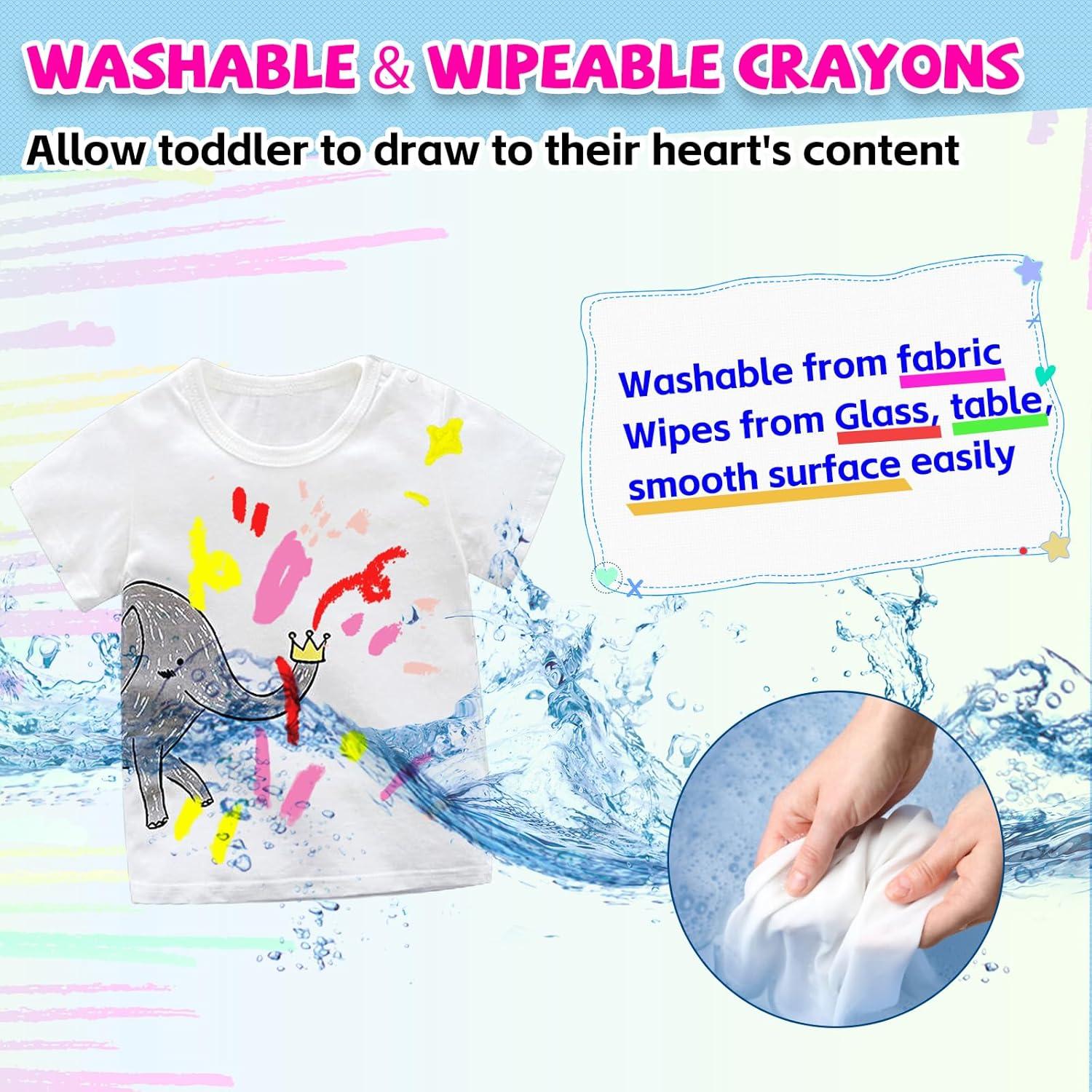 Crayones Twist Lavables ANYUKE 12 Colores No Tóxicos