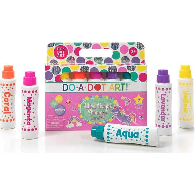 Marcadores Lavables Do A Dot Art! Tutti Frutti Shimmer 5 Colores