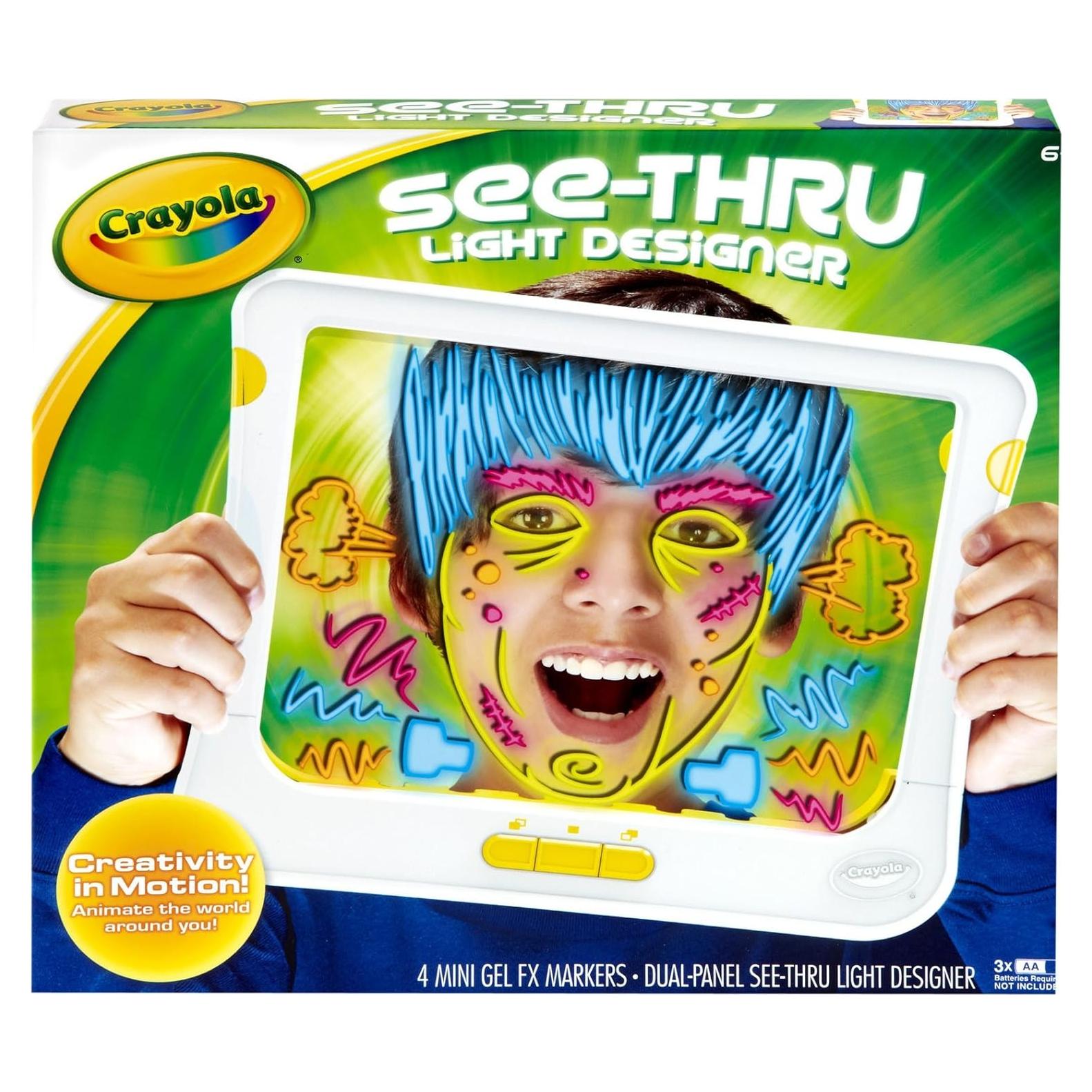 Crayola Diseñador de Luz Transparente con 4 Marcadores