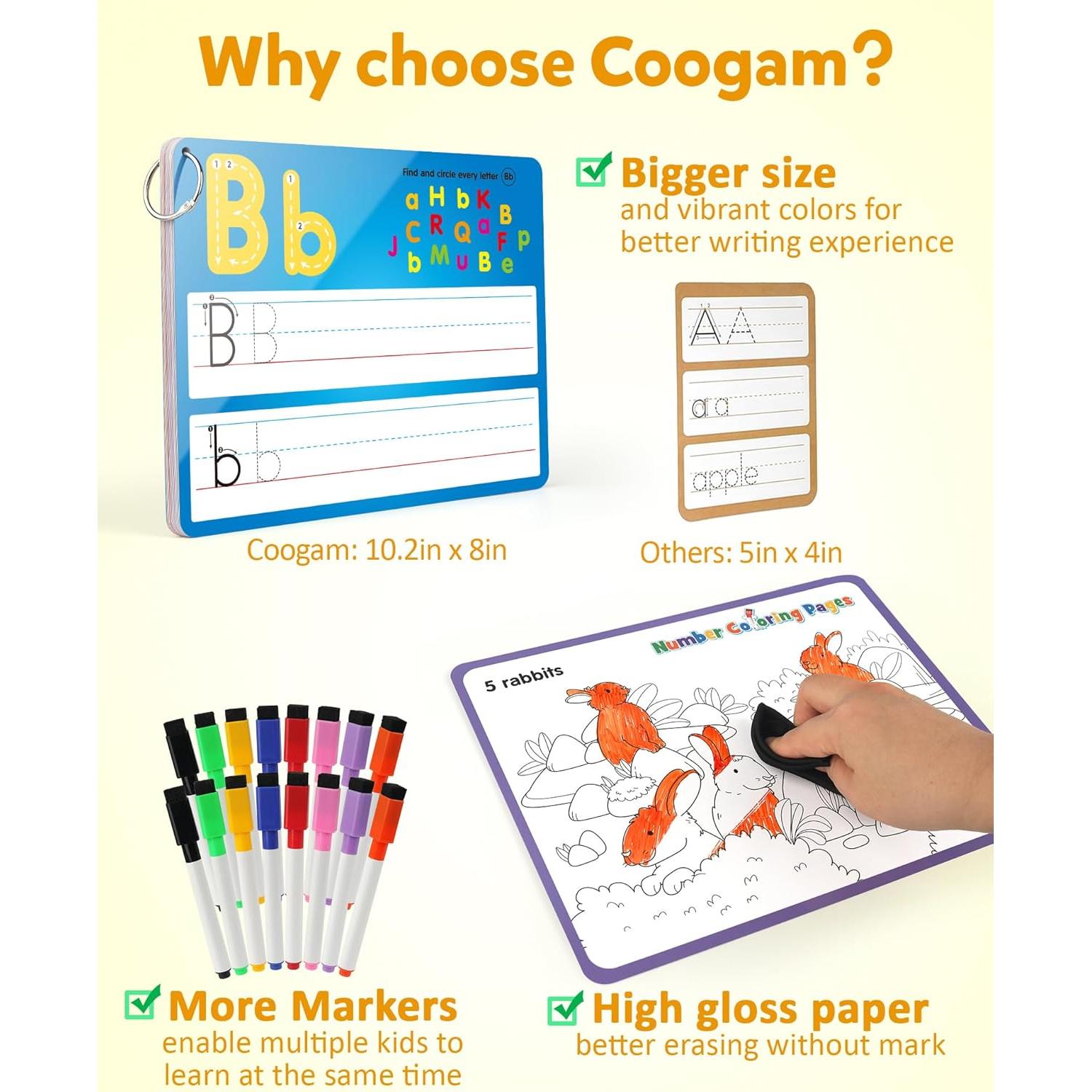 Tarjetas de Dibujo a Mano Coogam 36pcs para Niños 3+ Años