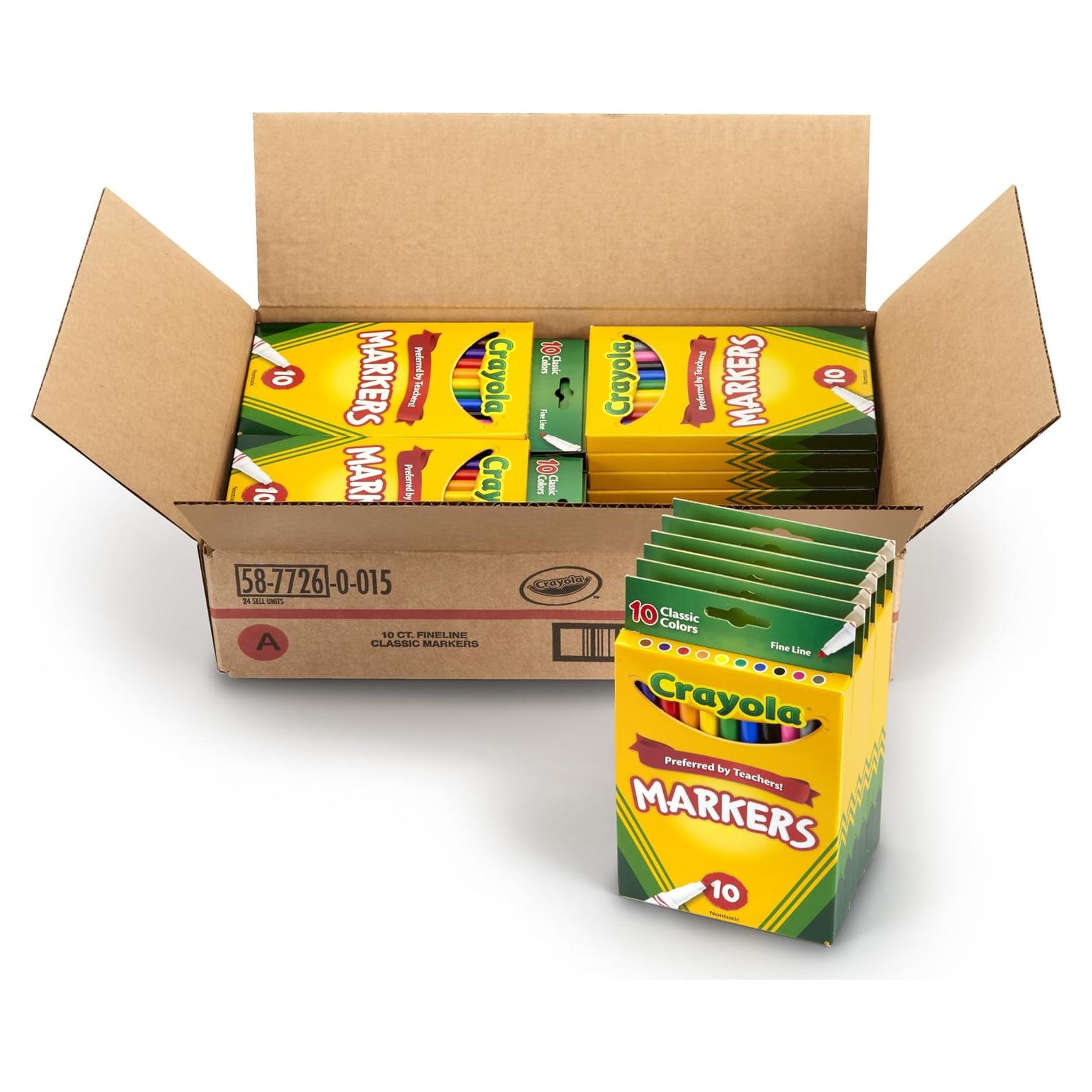 Marcadores de Línea Fina Clásicos Crayola 10 Colores