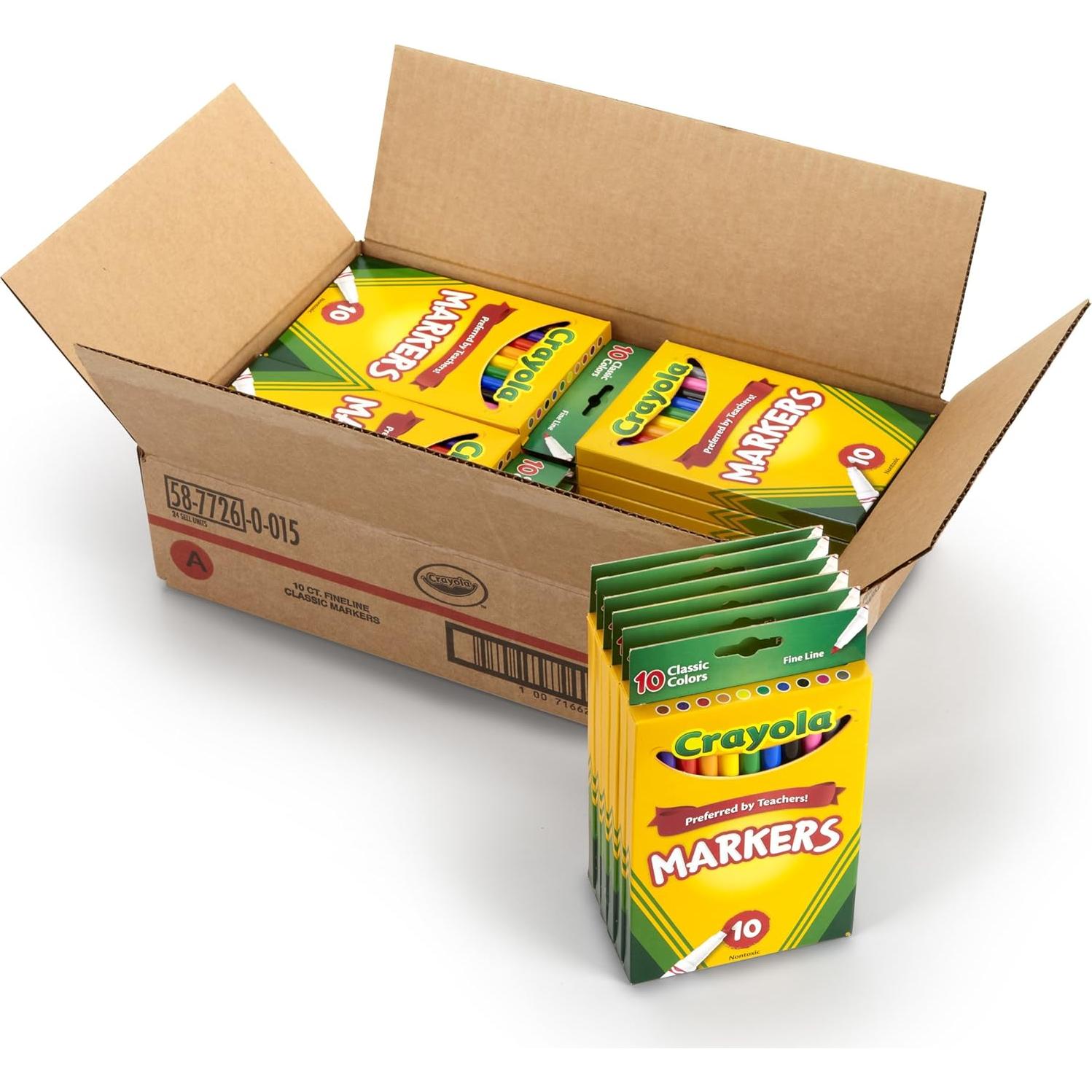 Marcadores de Línea Fina Clásicos Crayola 10 Colores