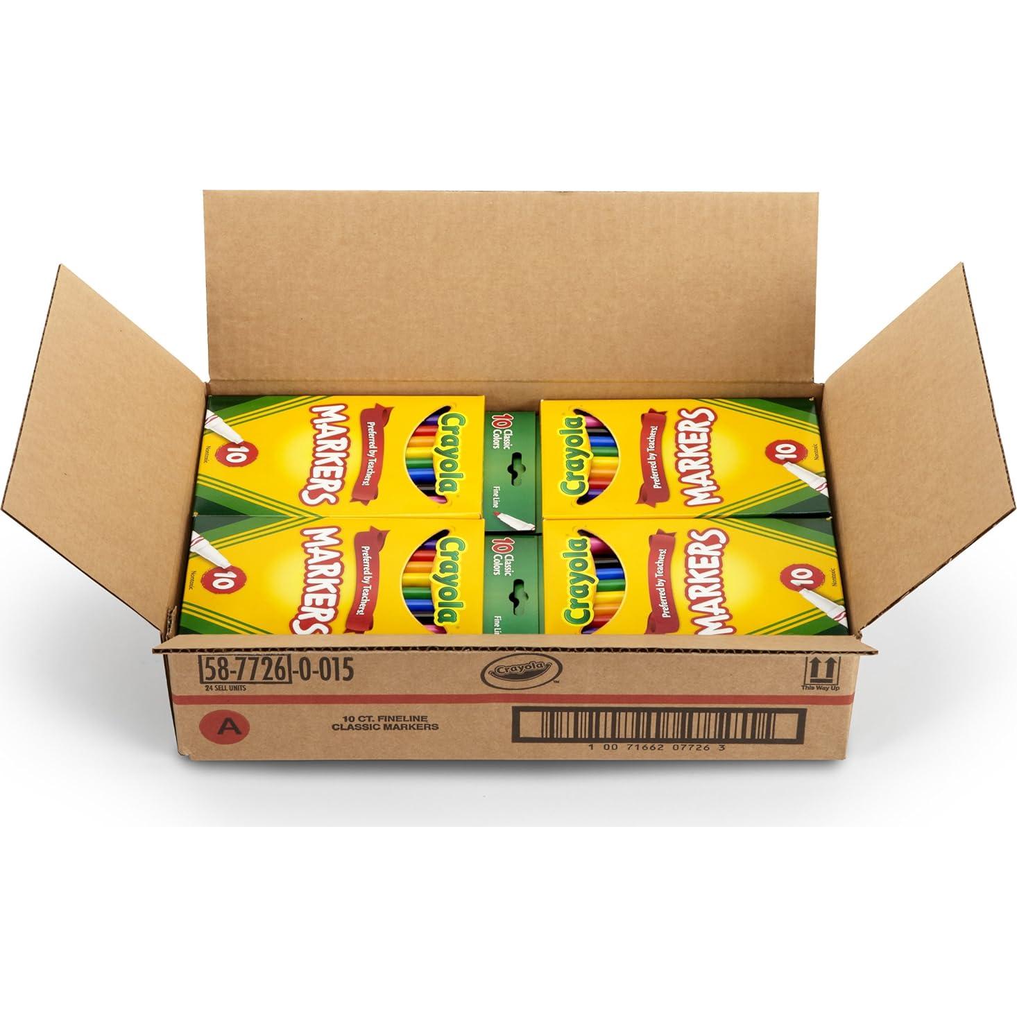 Marcadores de Línea Fina Clásicos Crayola 10 Colores