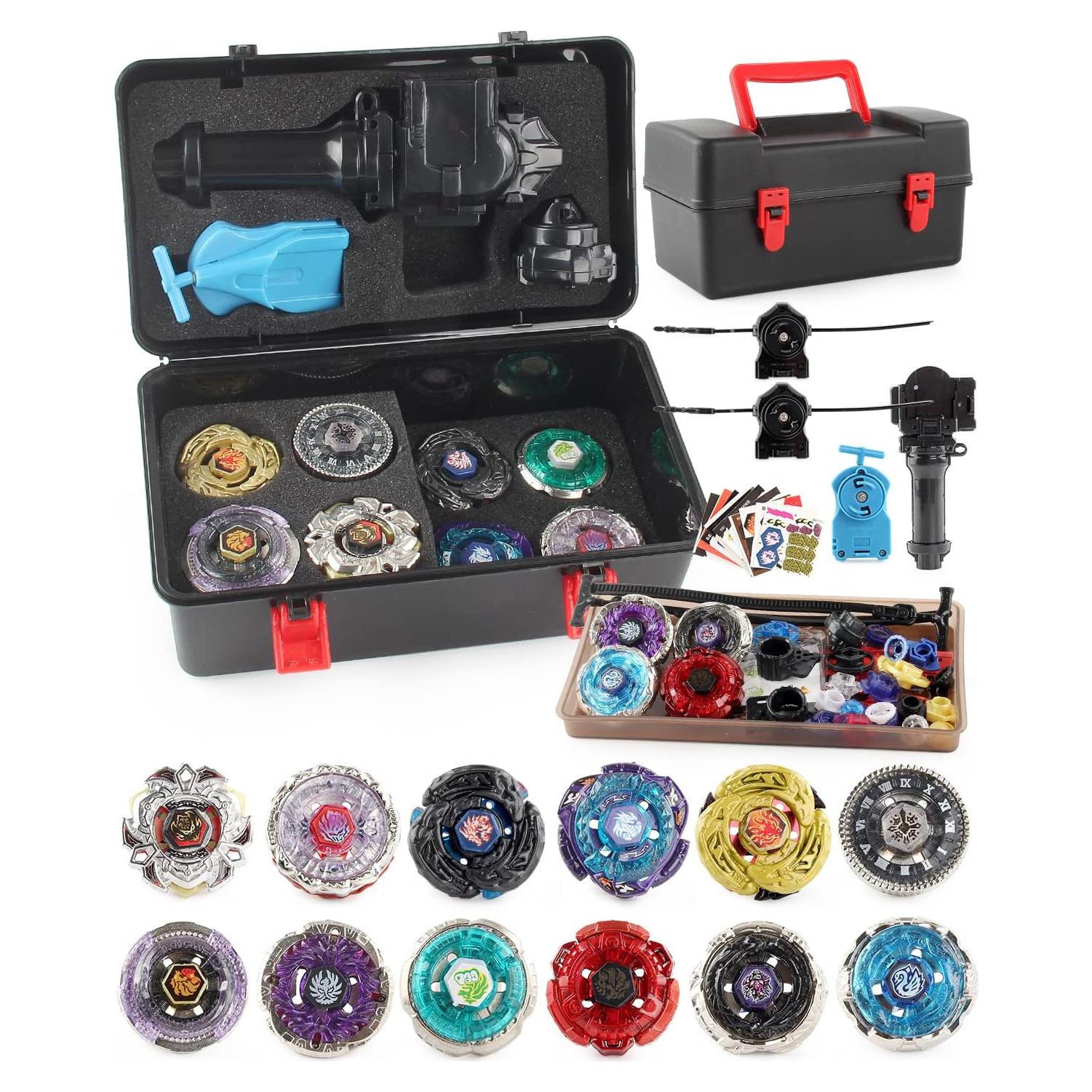 Conjunto de Juguetes Bey Battling Top AIBREAY 12 Trompos y 3 Lanzadores