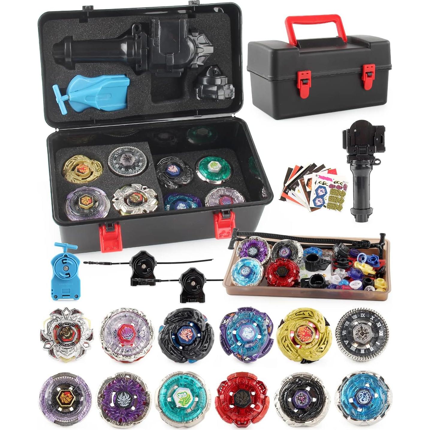 Conjunto de Juguetes Bey Battling Top AIBREAY 12 Trompos y 3 Lanzadores