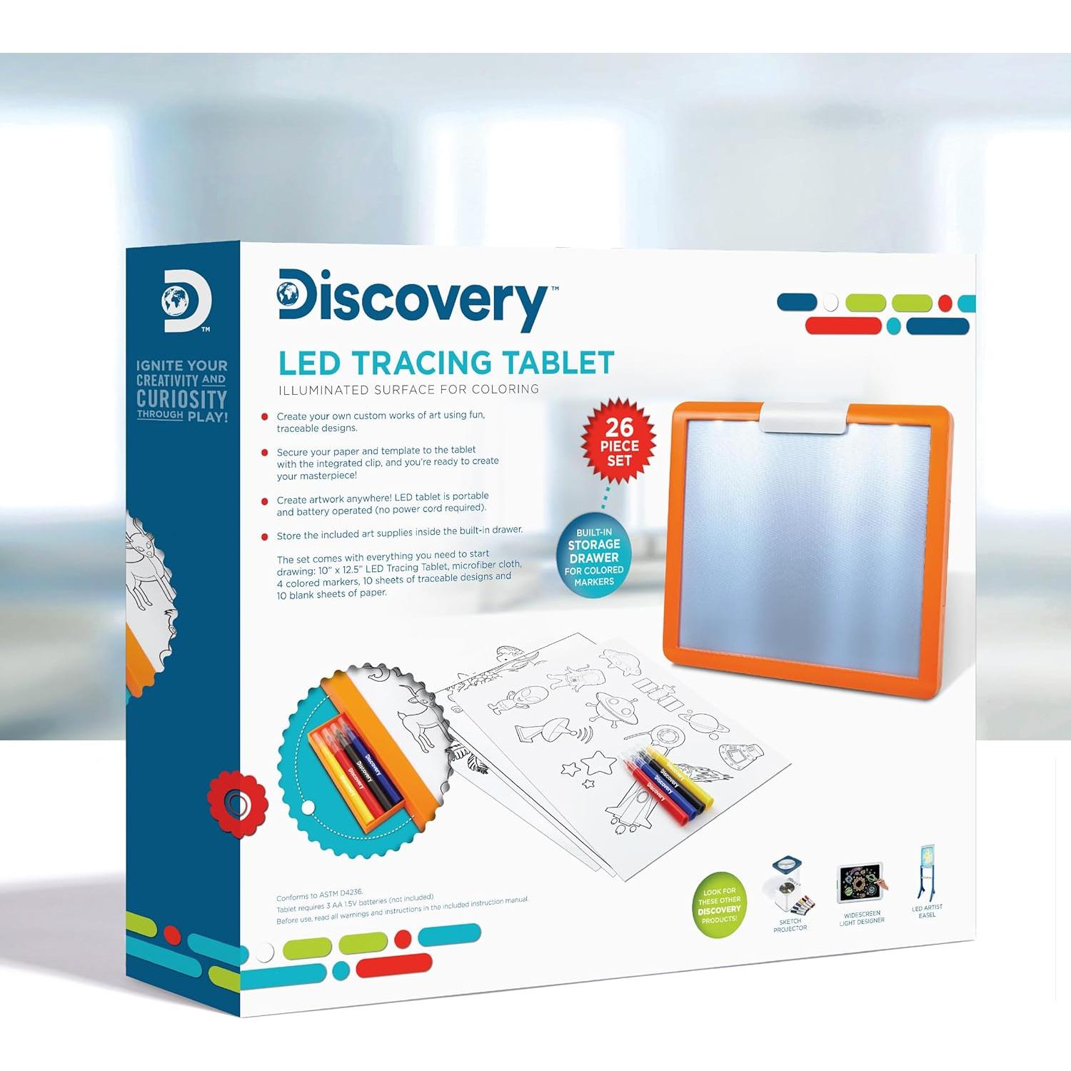Tableta de Trazado LED Discovery 26 Piezas para Niños