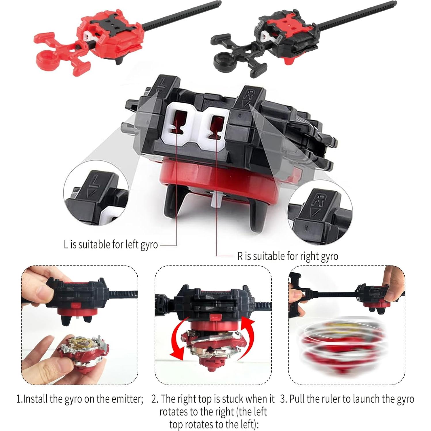 Conjunto de Juguetes Bey AIBREAY 15 en 1 con 12 Trompos