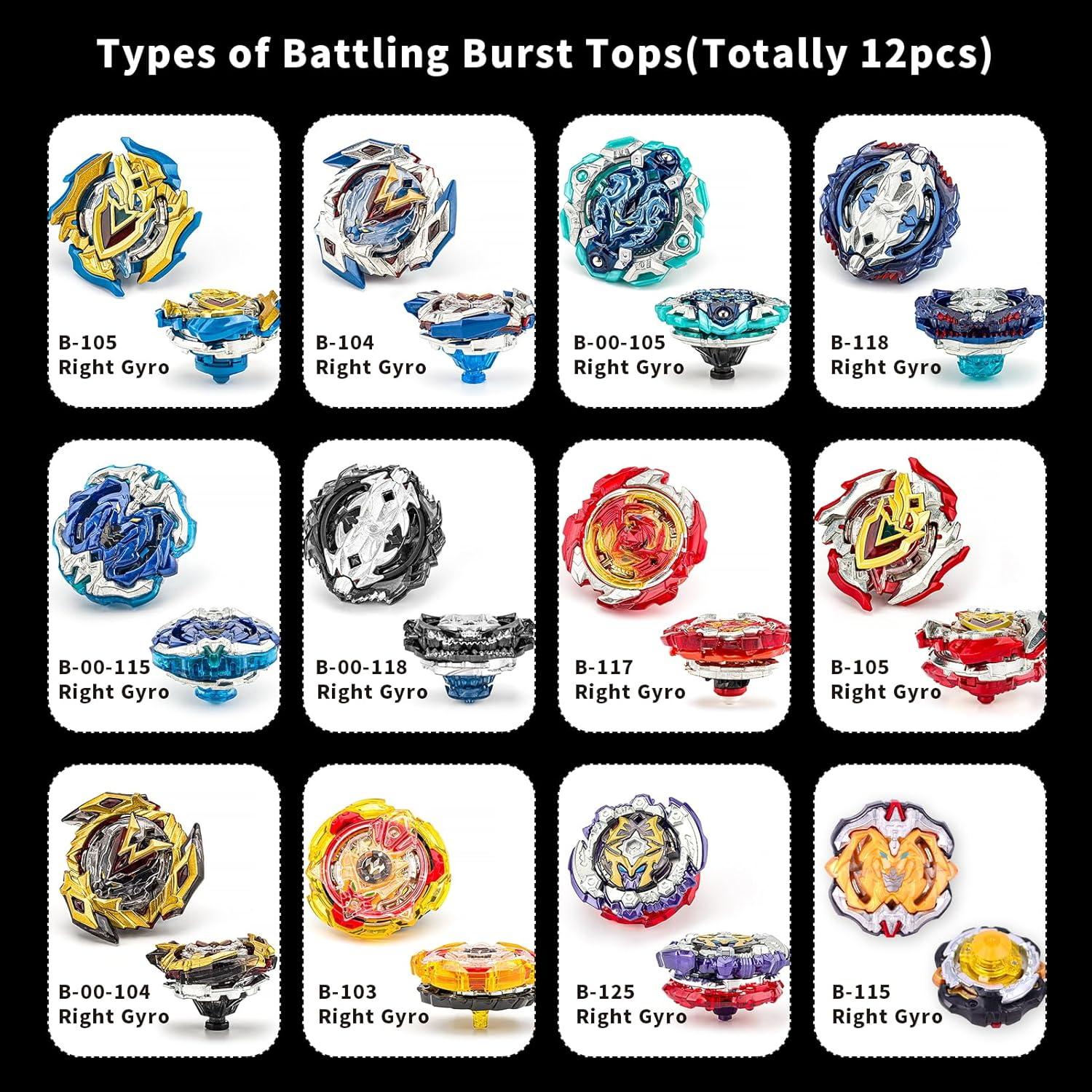 Conjunto de Juguetes Bey AIBREAY 15 en 1 con 12 Trompos