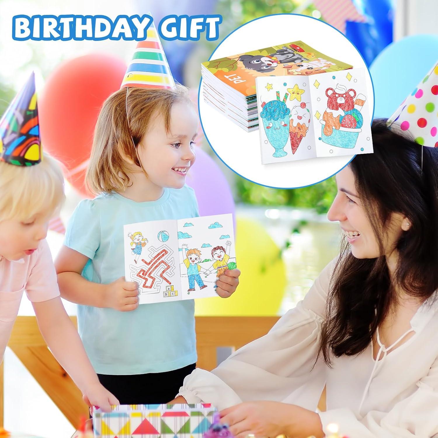 Libros para Colorear BenLouis con Crayones - 24 Mini Libros