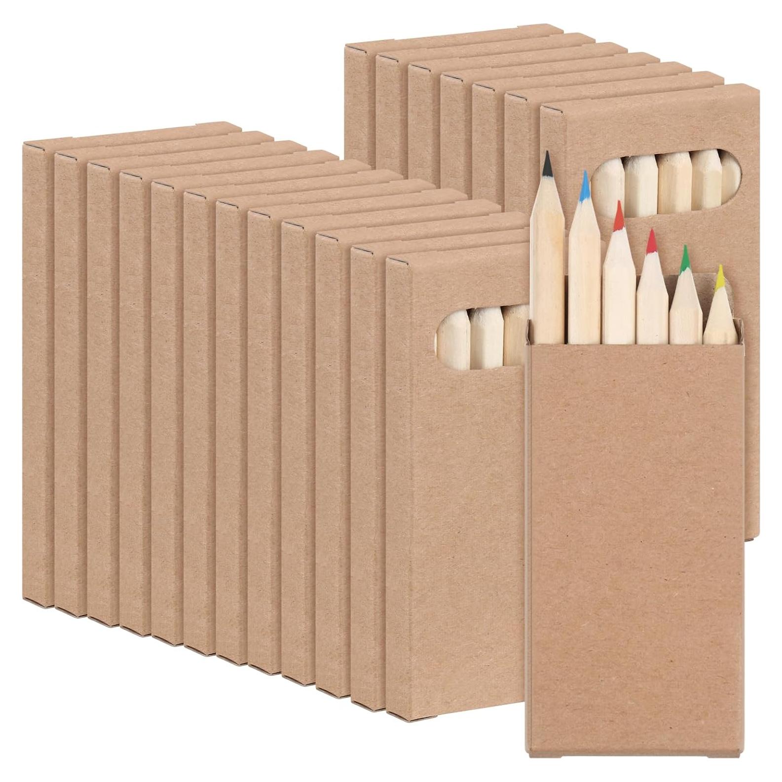 Mini Lápices de Colores Ctosree 50 Paquetes 8.89 cm 6 Colores