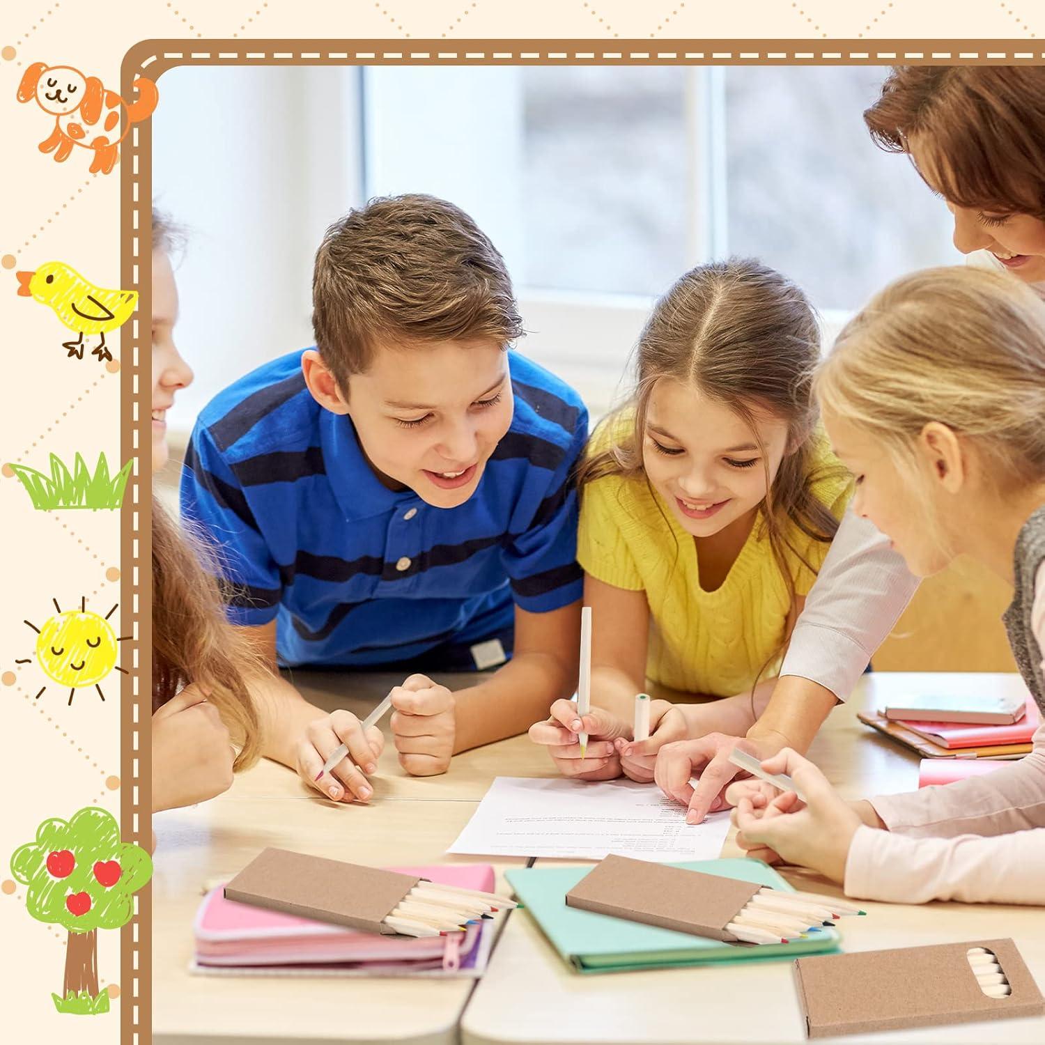 Mini Lápices de Colores Ctosree 50 Paquetes 8.89 cm 6 Colores