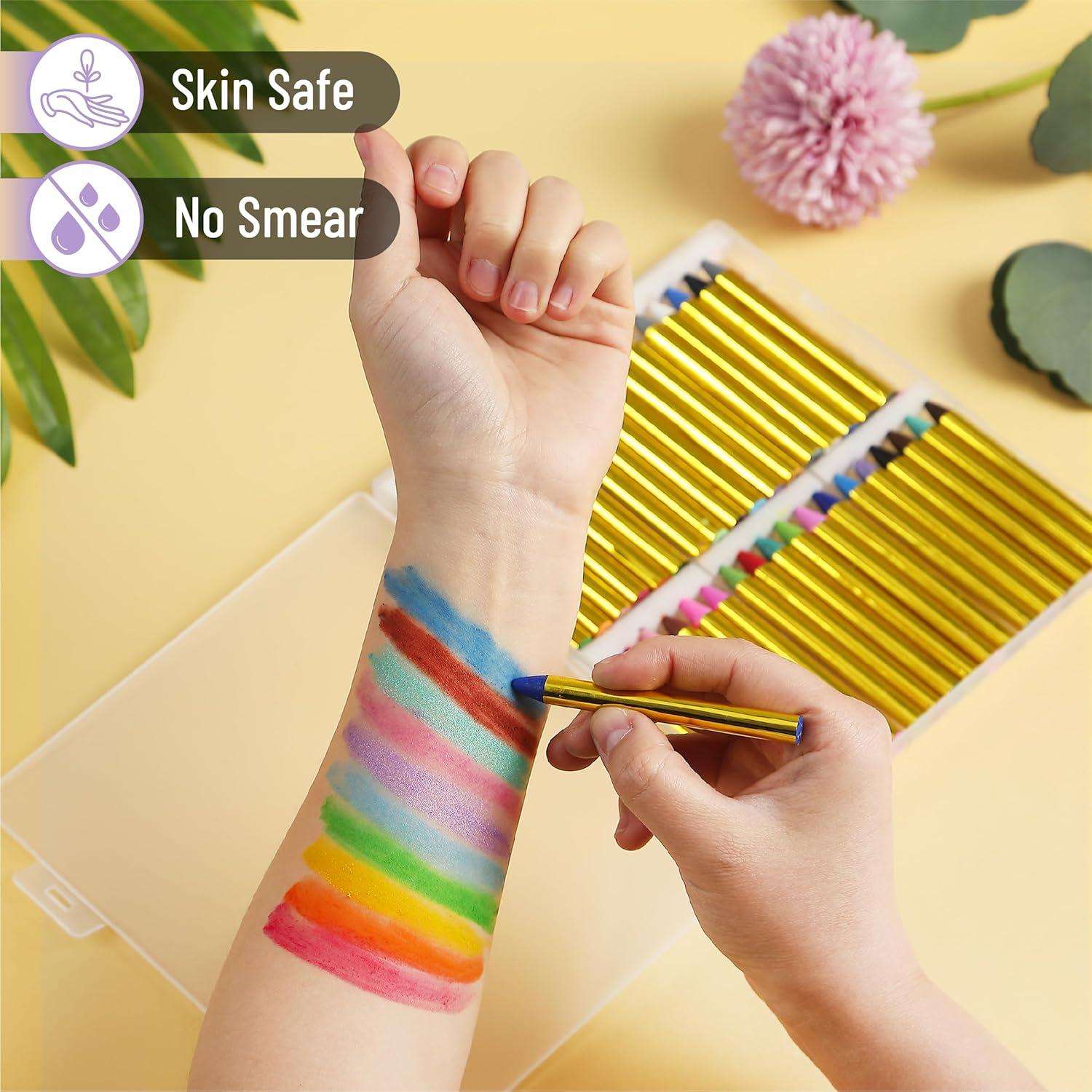 Crayones de Pintura Facial Mr. Pen 36 Colores Lavables