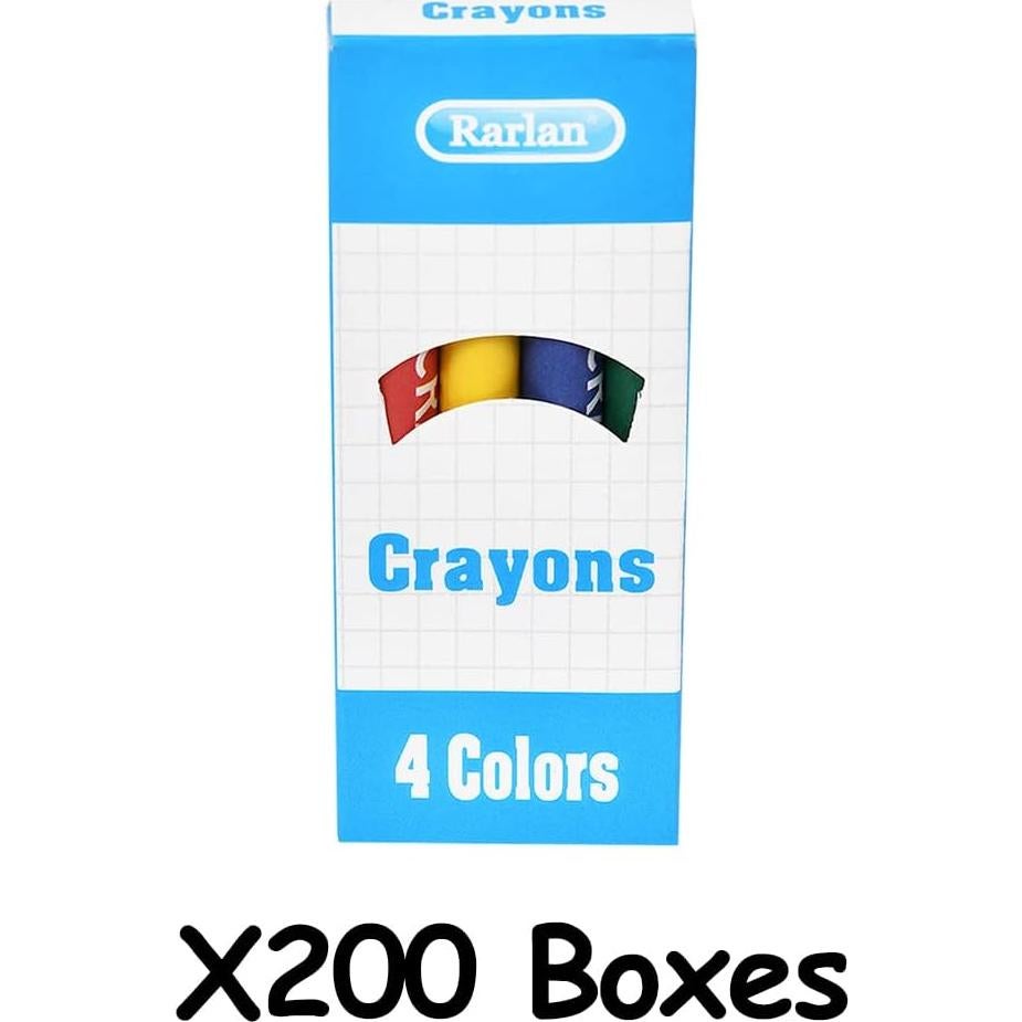 Crayones a granel Rarlan 800 unidades 4 colores clásicos