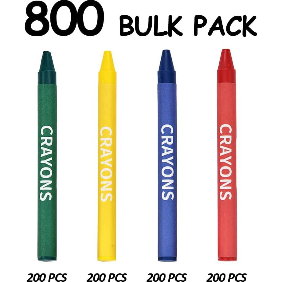 Crayones a granel Rarlan 800 unidades 4 colores clásicos