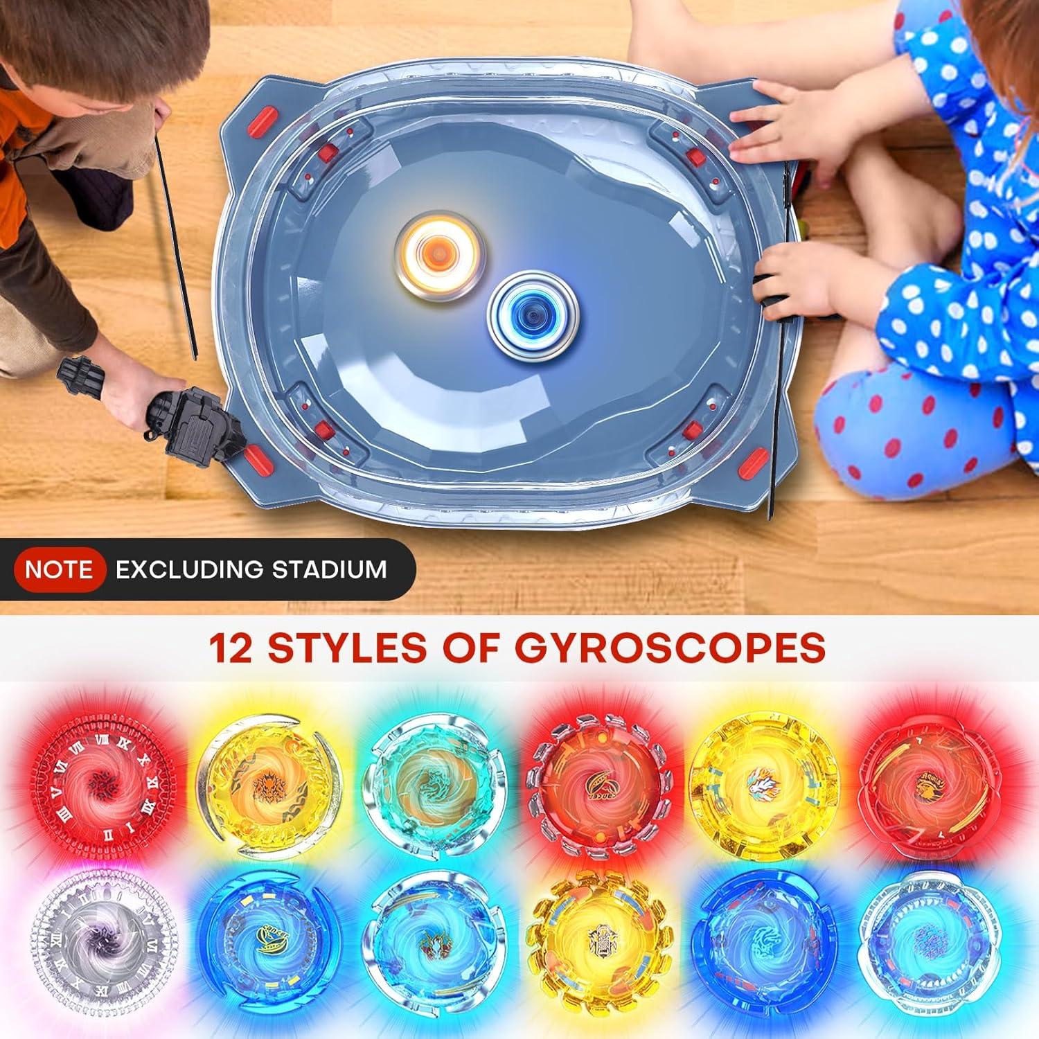 Conjunto Bey Battle Blade BUPASAK 12 Peonzas Luminosas