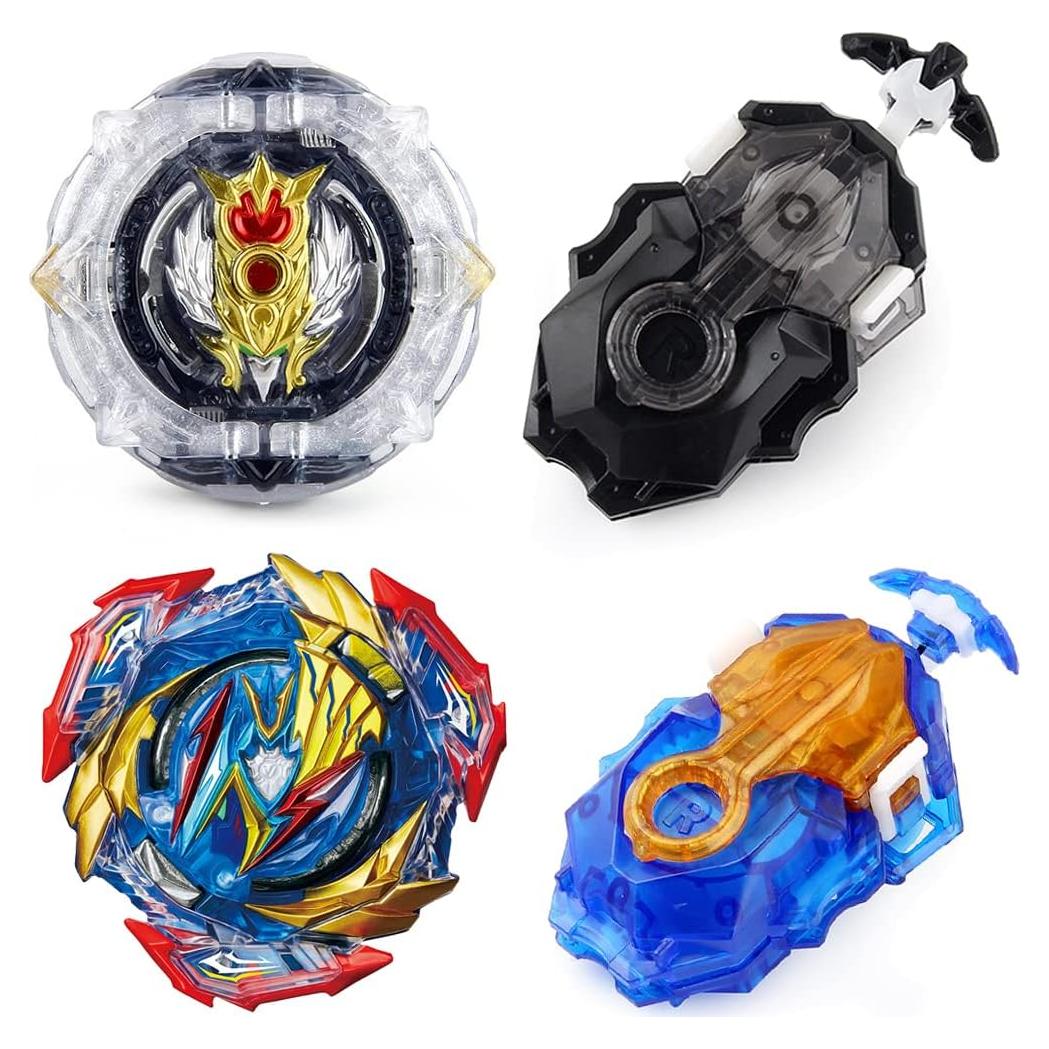 Conjunto de Juguetes Gyro Bey Burst Metal Fusion 2 Trompos