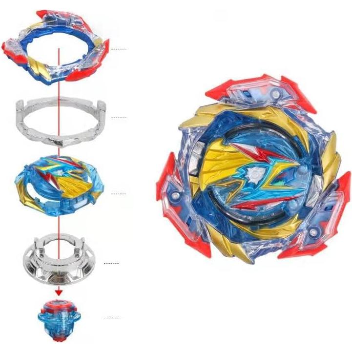Conjunto de Juguetes Gyro Bey Burst Metal Fusion 2 Trompos