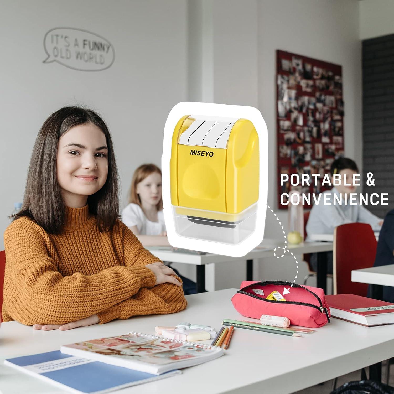 Sello Rodante de Escritura Miseyo Amarillo - Práctica para Niños