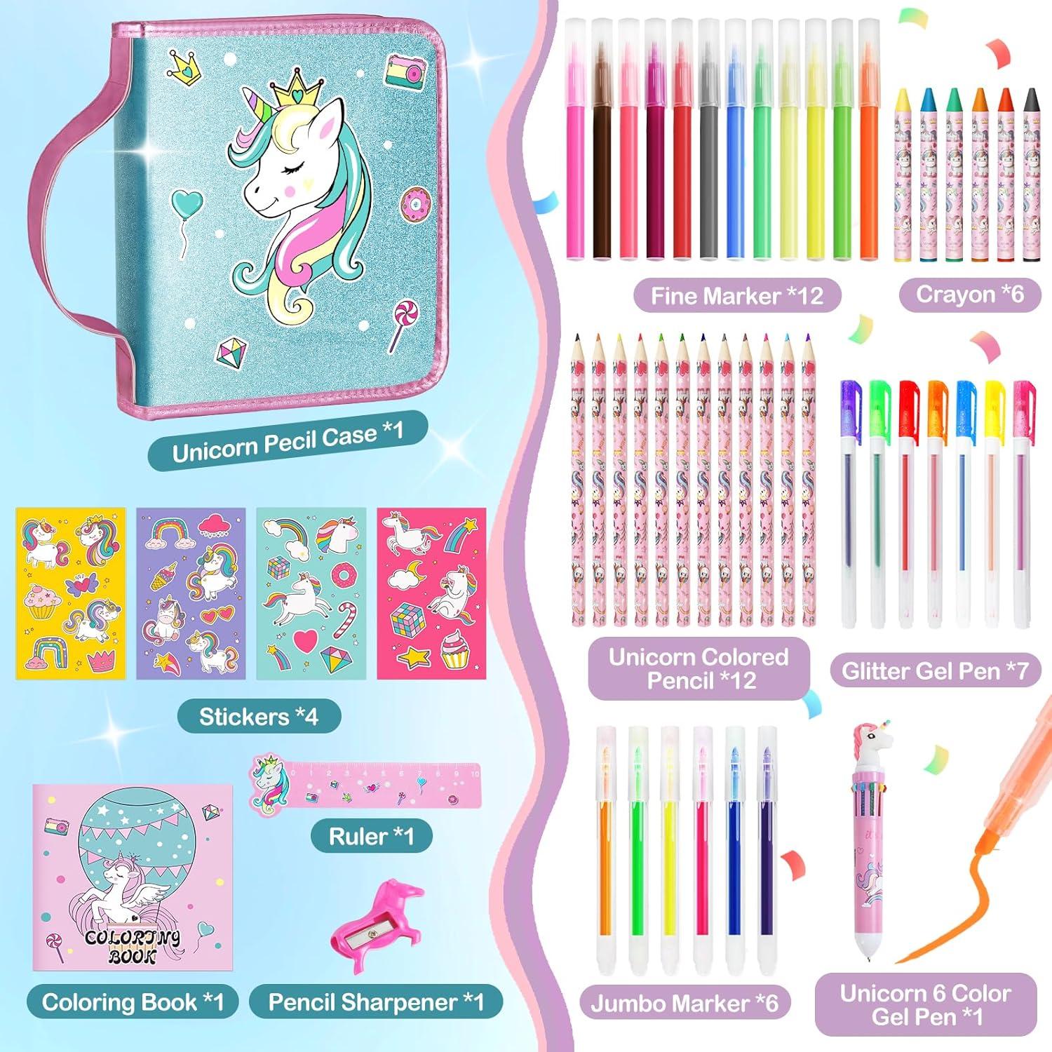 Juego de Marcadores Lavables Unicornio ABERLLS - 42 Piezas