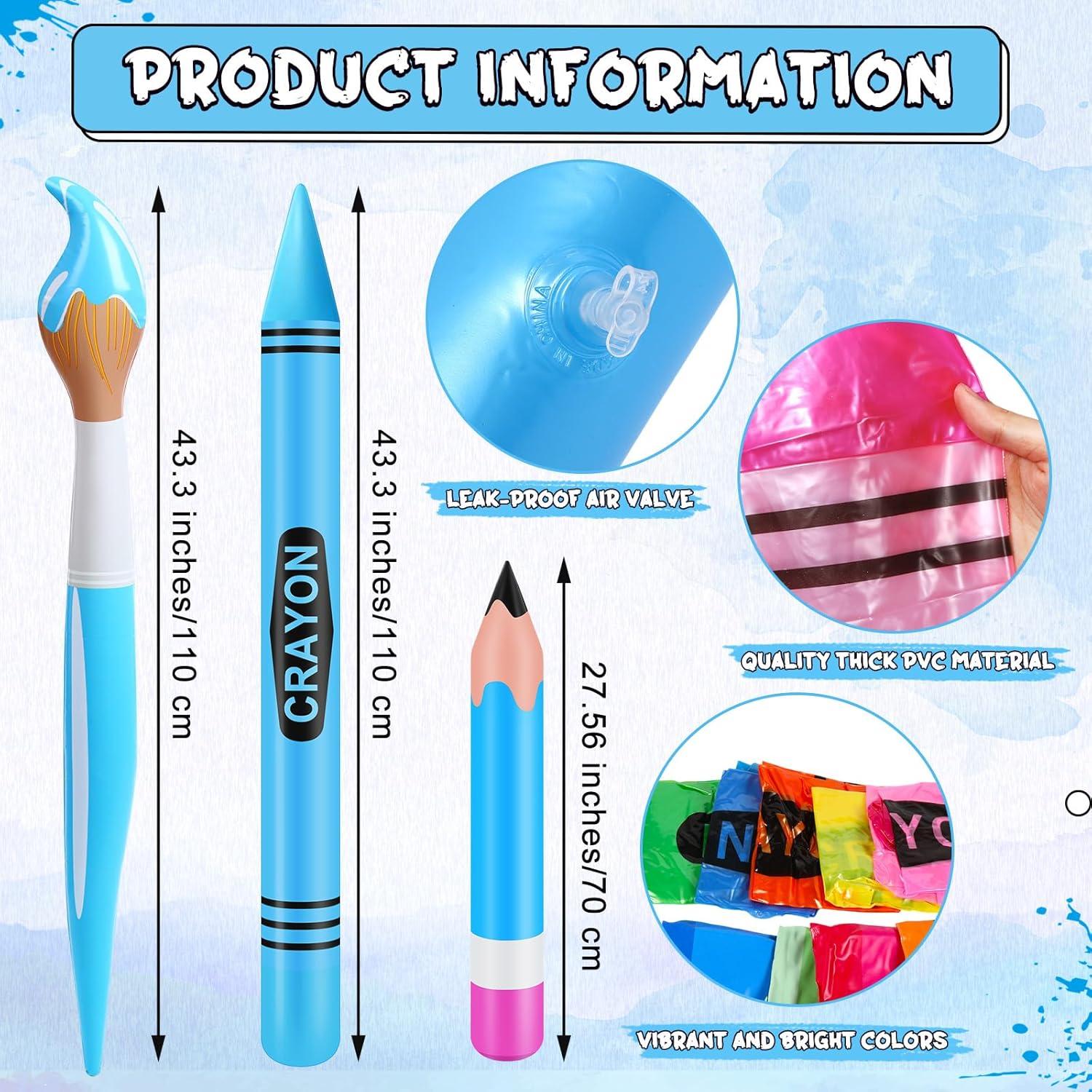 Conjunto de Globos Inflables Gigantes Glimin - 12 Pcs Decoración Regreso a Clases