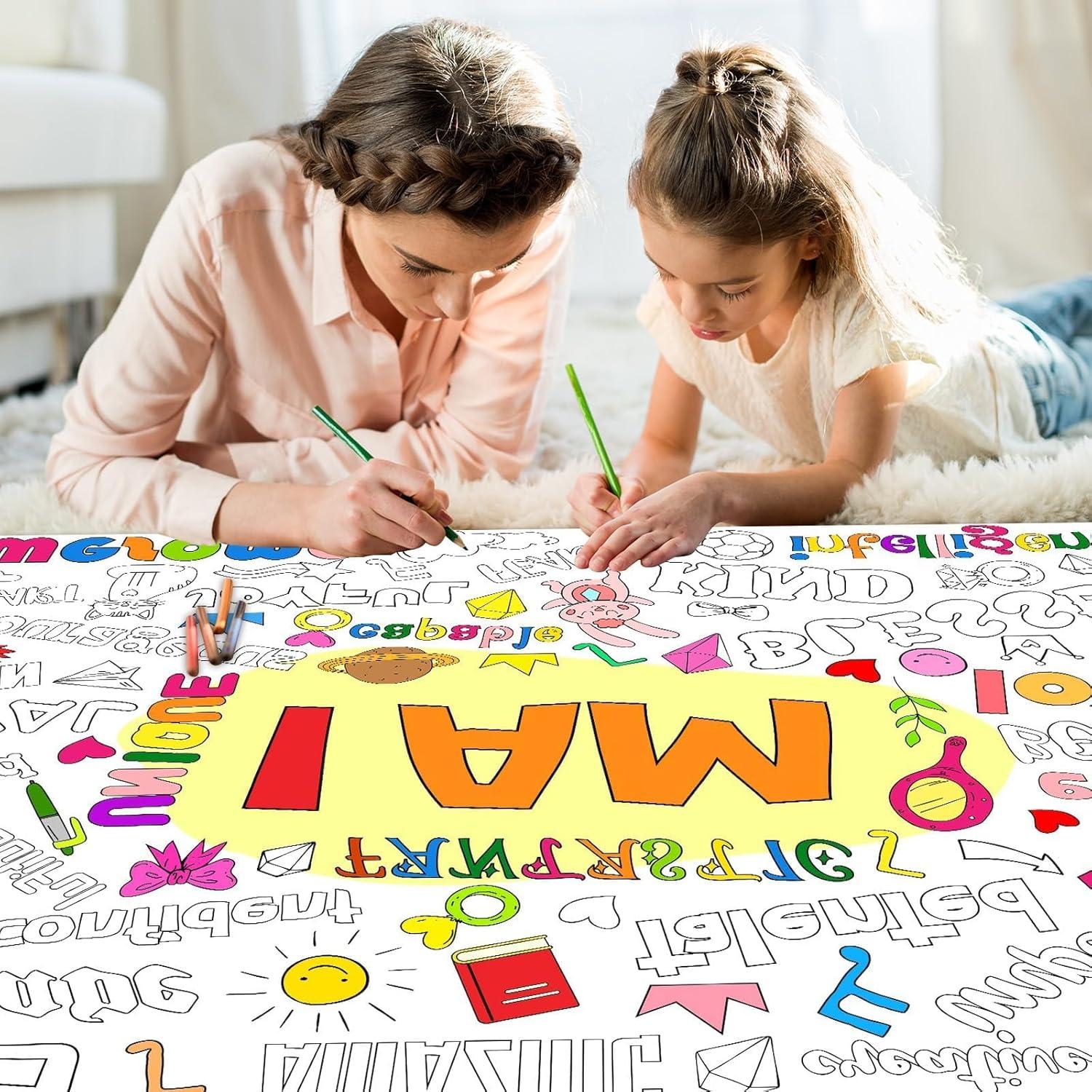 Póster Gigante de Colorear Naozinebi 80x110cm Afirmaciones Positivas