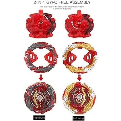 Conjunto Juguetes Bey Battle Burst SANMI 12 Trompos 3 Lanzadores