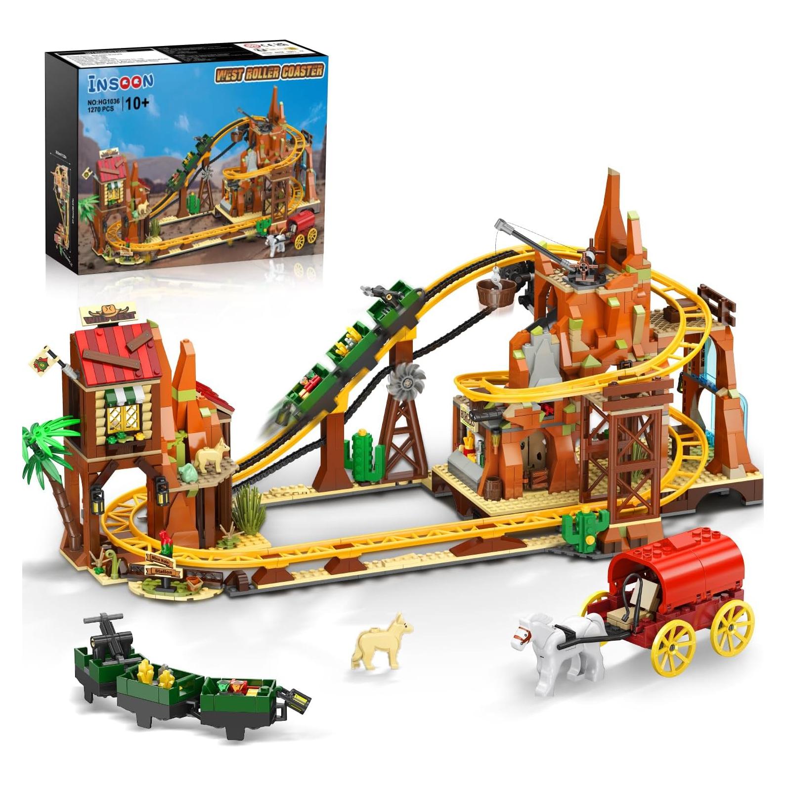 Juego de Construcción Montaña Rusa INSOON 1270PCS para 10+