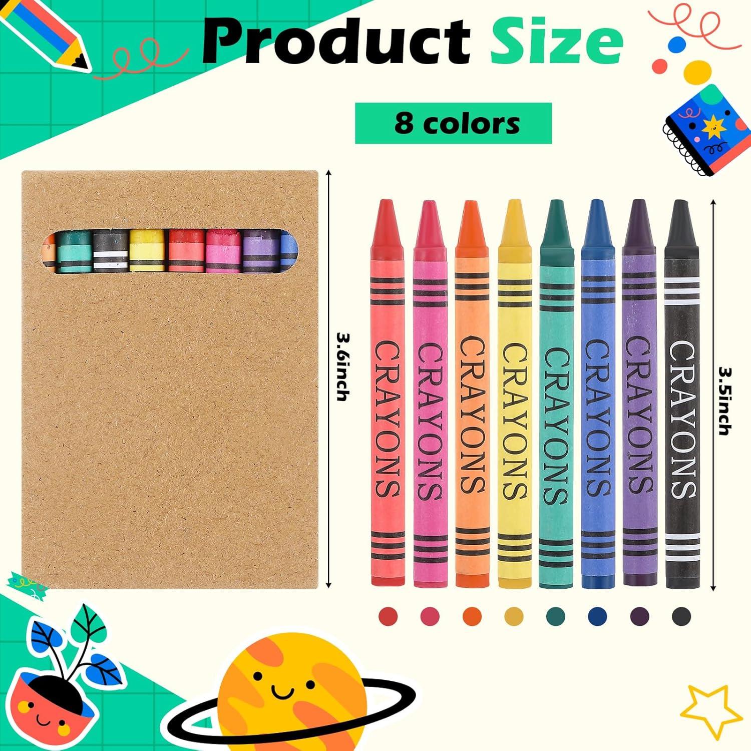 10 Paquetes de Crayones Trandraft 8 Colores Mini 8.7 cm