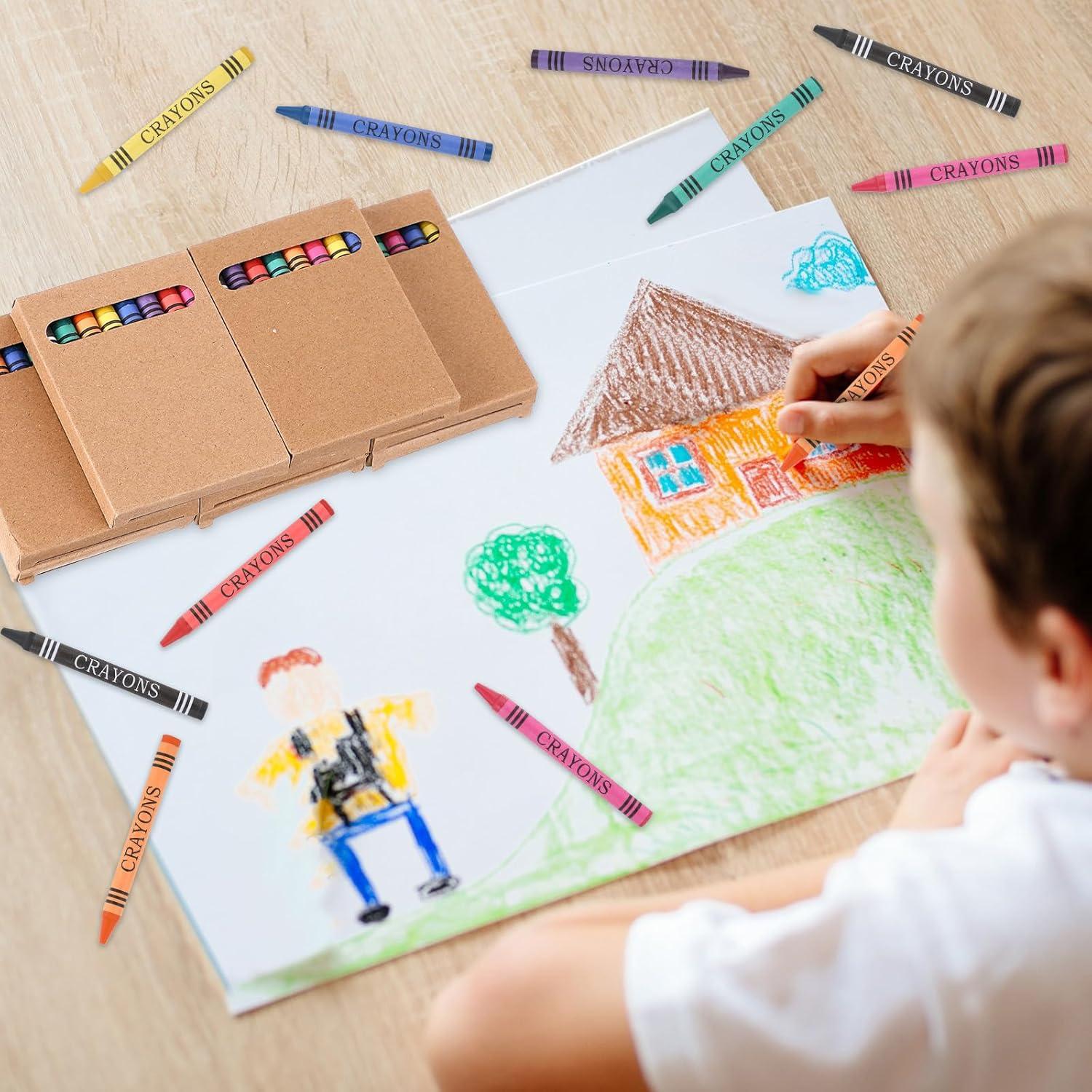 10 Paquetes de Crayones Trandraft 8 Colores Mini 8.7 cm