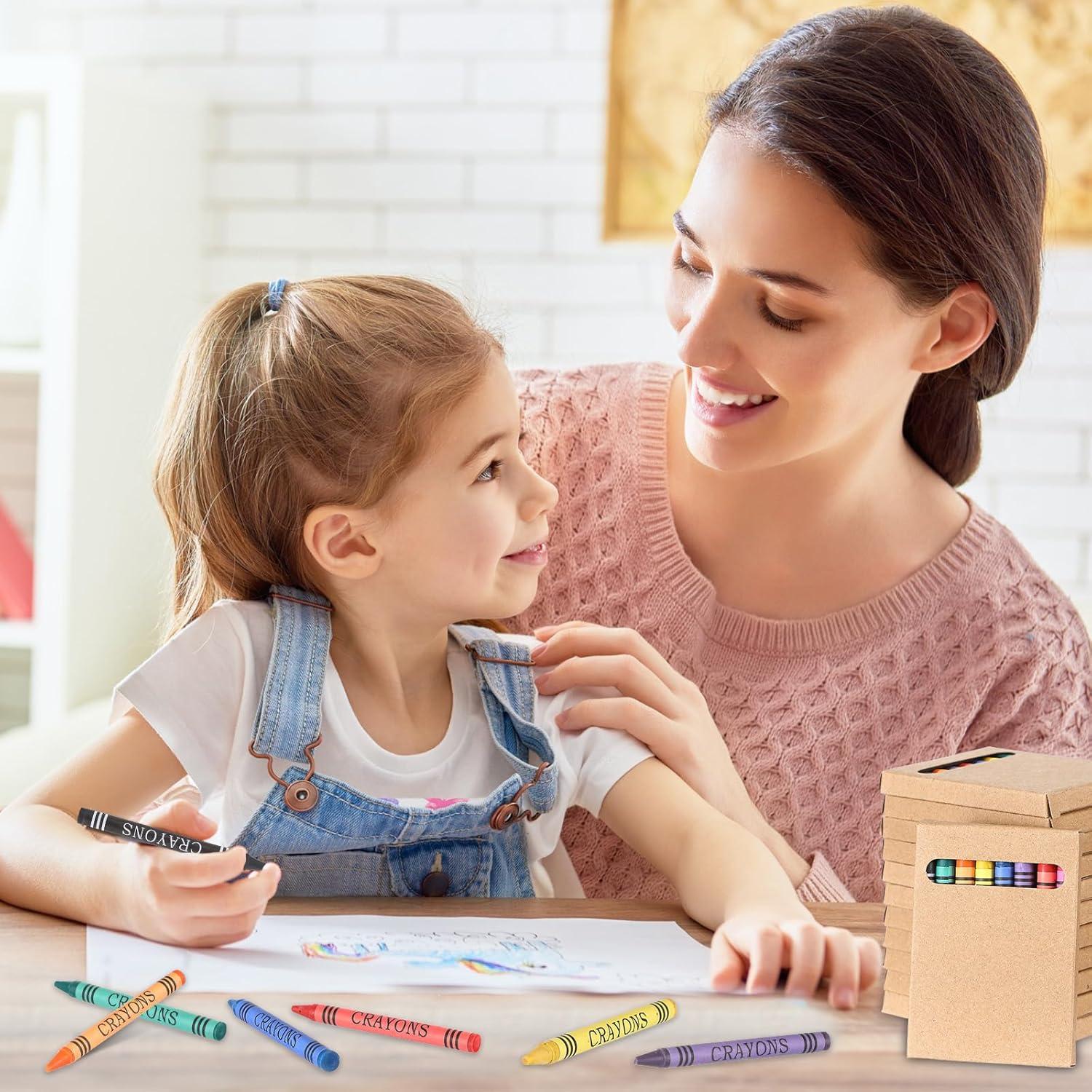 10 Paquetes de Crayones Trandraft 8 Colores Mini 8.7 cm