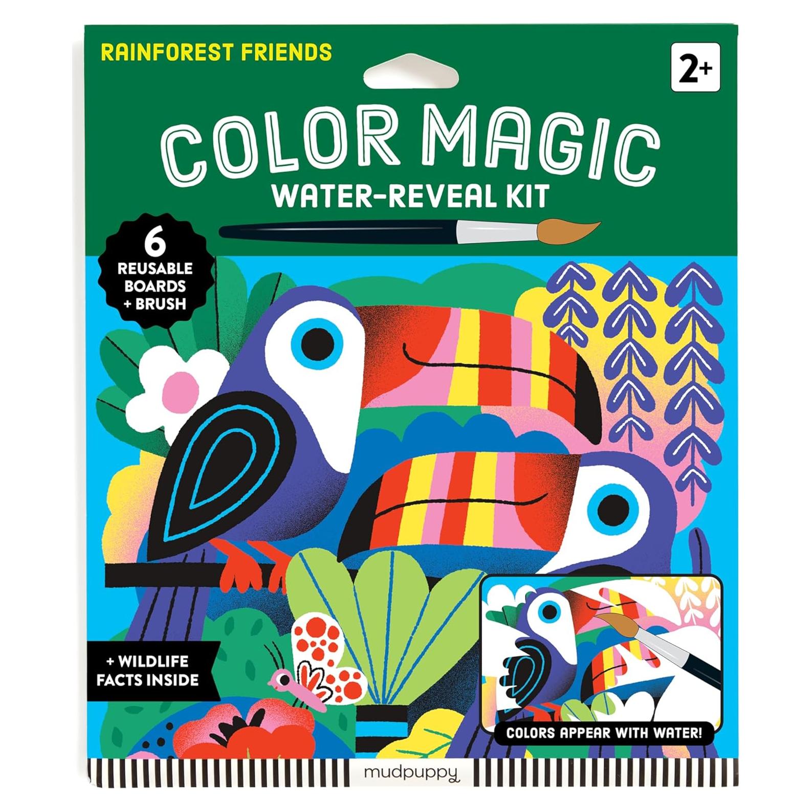 Kit de Revelación Mágica de Agua Mudpuppy Amigos de la Selva