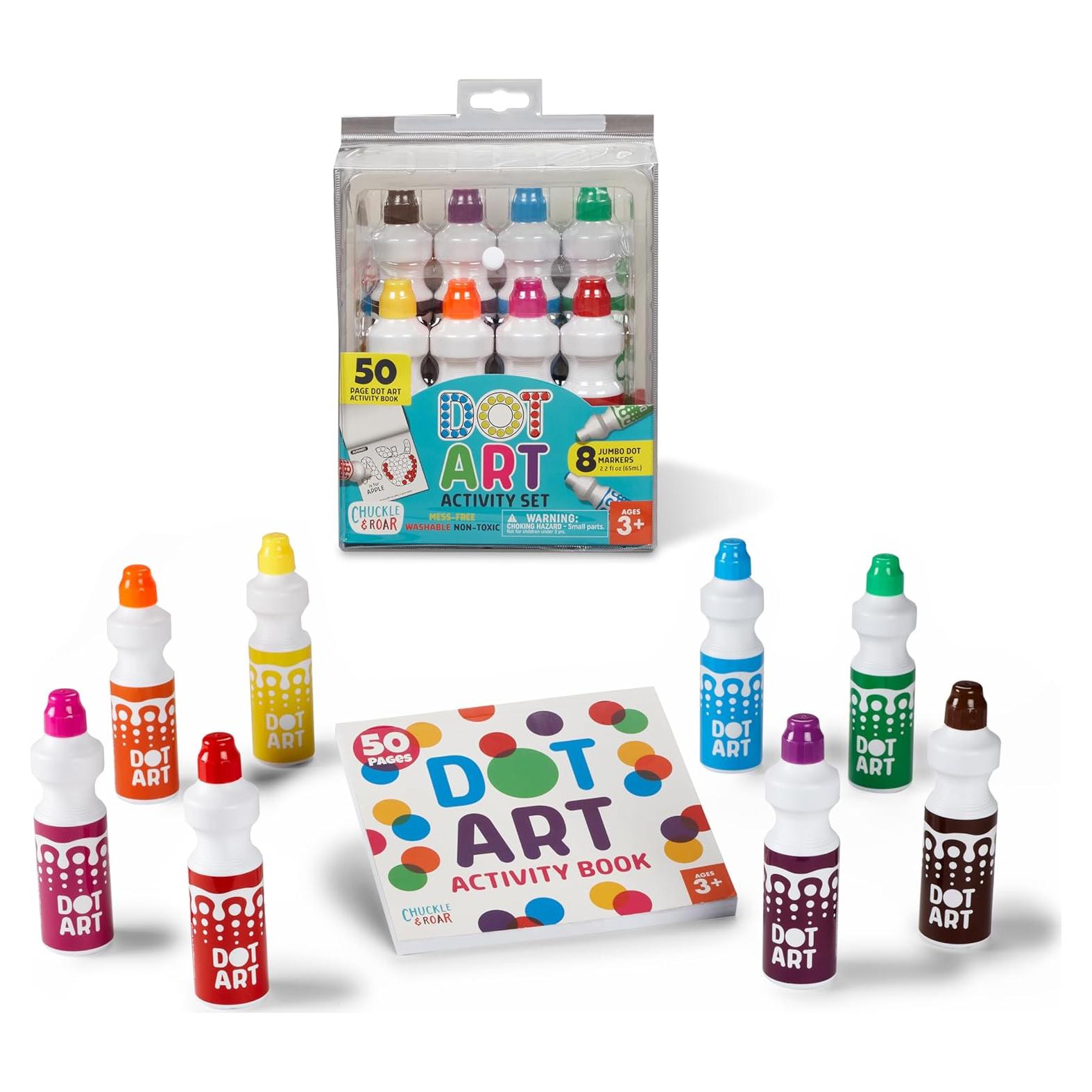 Kit de Actividad de Arte con Puntos Buffalo Games - 8 Marcadores y Libro de Colorear