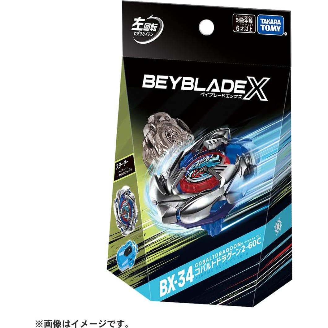 Beyblade X Takara Tomy BX-34 Cobalt Dragoon Starter